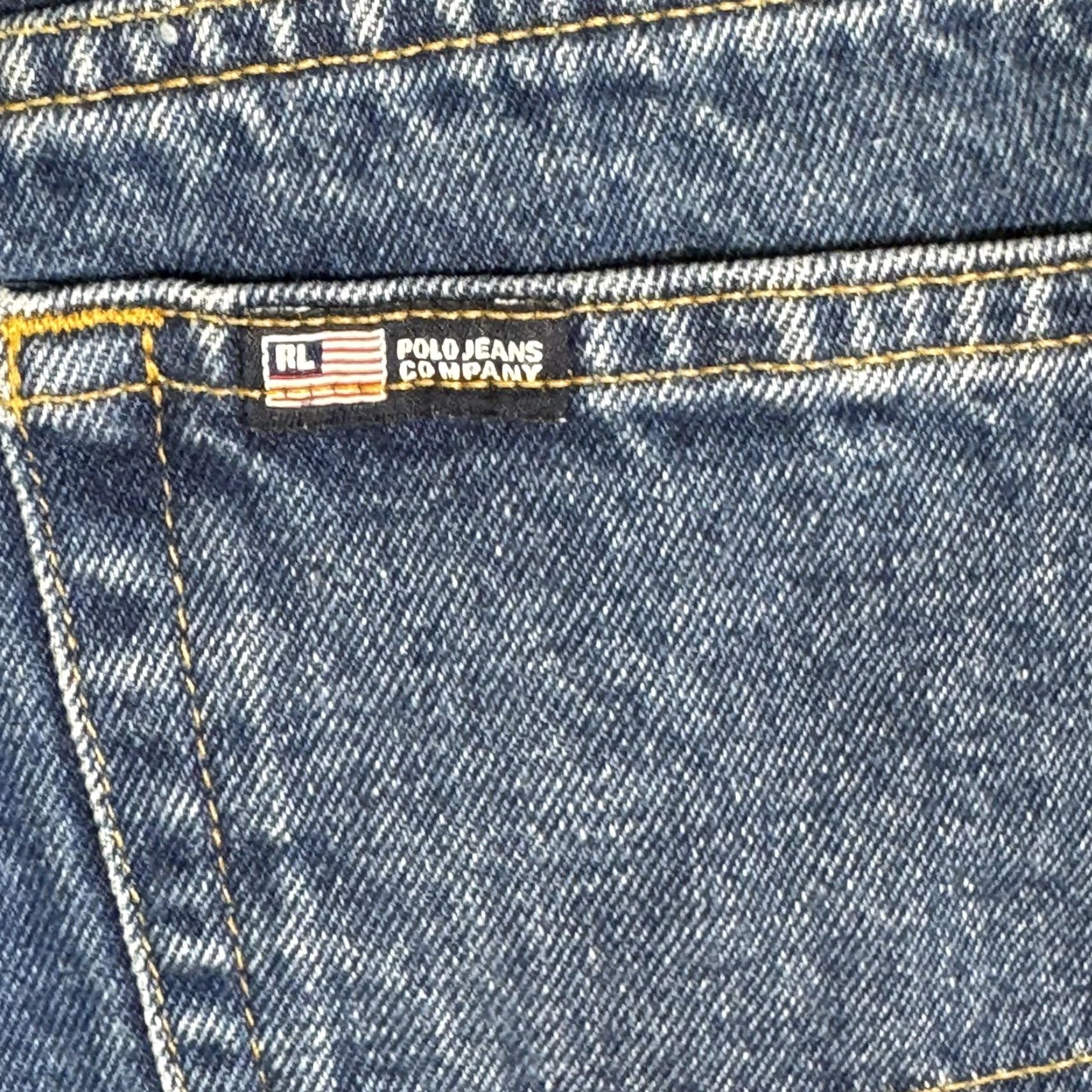 Polo Ralph Lauren VINTAGE Polo Jeans Company Jeans Mens 36x30 Blue Denim Classic Straight RL 90s Size US M / EU 48-50 / 2 - 3 Thumbnail