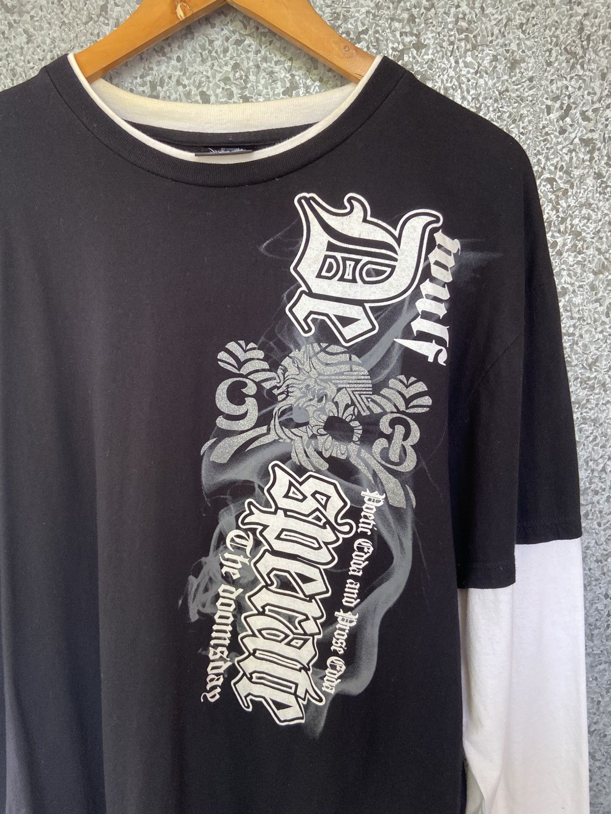Beauty Beast 🔥 Vtg Skulls t shirt double sleeve hysteria if six was nine Size US XL / EU 56 / 4 - 5 Thumbnail