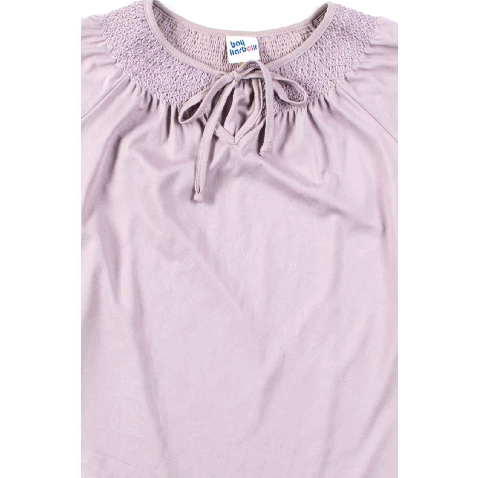 Barbour Bay Harbour Lavender Crochet Neck Blouse Small Polyester Shirt Womens Size S / US 4 / IT 40 - 2 Thumbnail