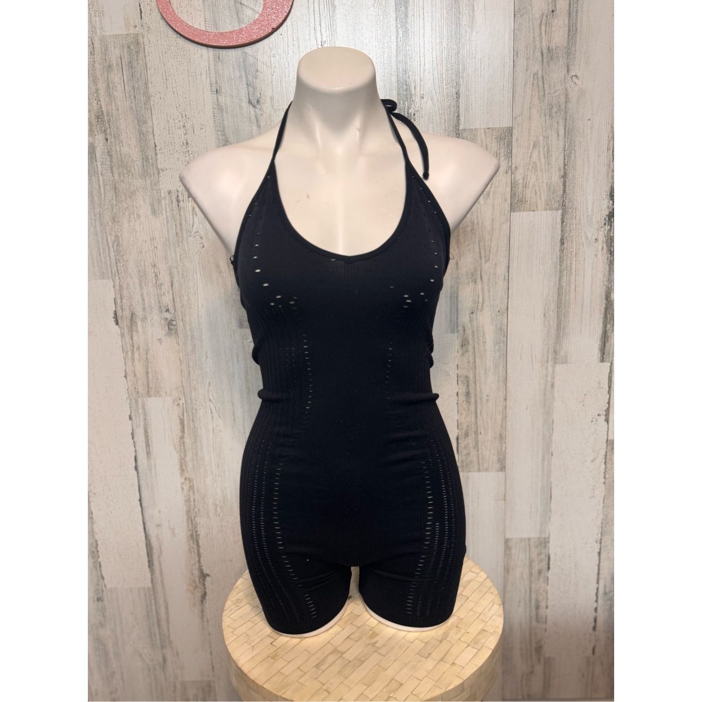 Zara Zara Limitless Contour Black Halter Romper XS-S Size US 26 / EU 42 - 2 Thumbnail