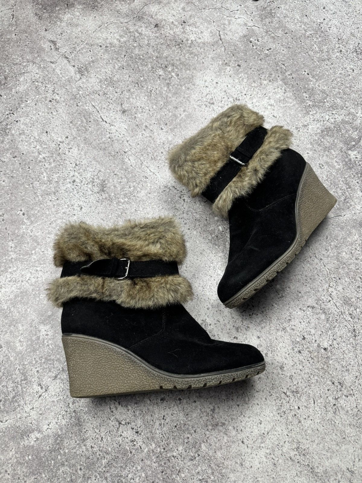 Japanese Brand Unbranded Isabel Marant Style Fur Sneakers Suede Shoes Size US 11 / IT 41 - 3 Thumbnail