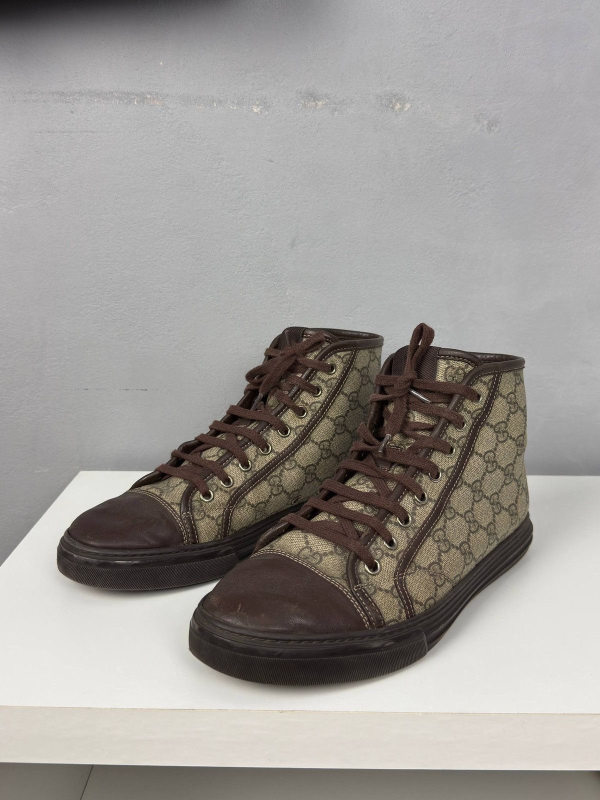 Gucci GUCCI A/W2012 “California” GG Monogram Canvas High Top Shoes Size US 9 / EU 42 - 4 Thumbnail