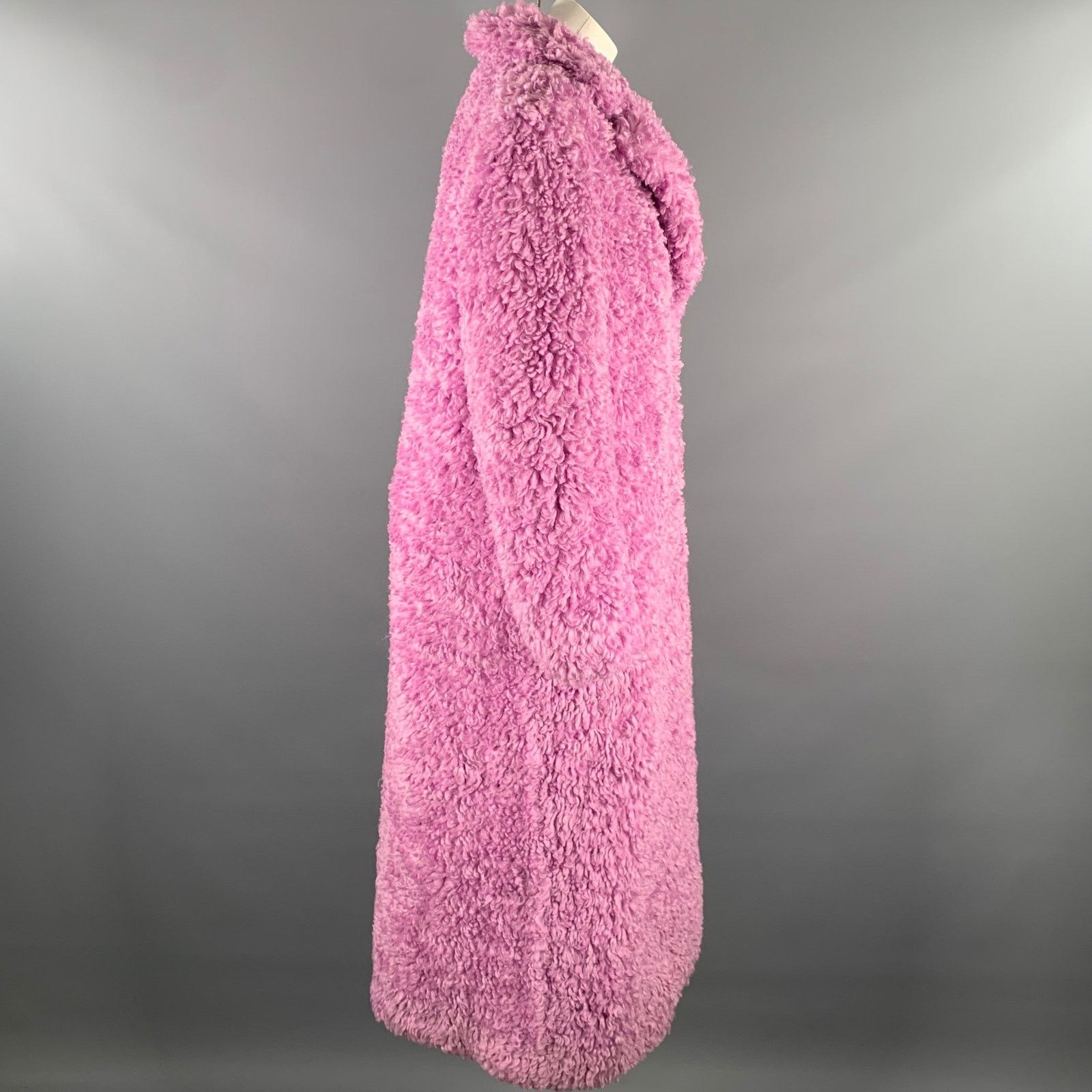HUISHAN ZHANG HUISHAN ZHANG Size 8 Lavender Faux Fur Notch Lapel Coat Size M / US 6-8 / IT 42-44 - 3 Thumbnail