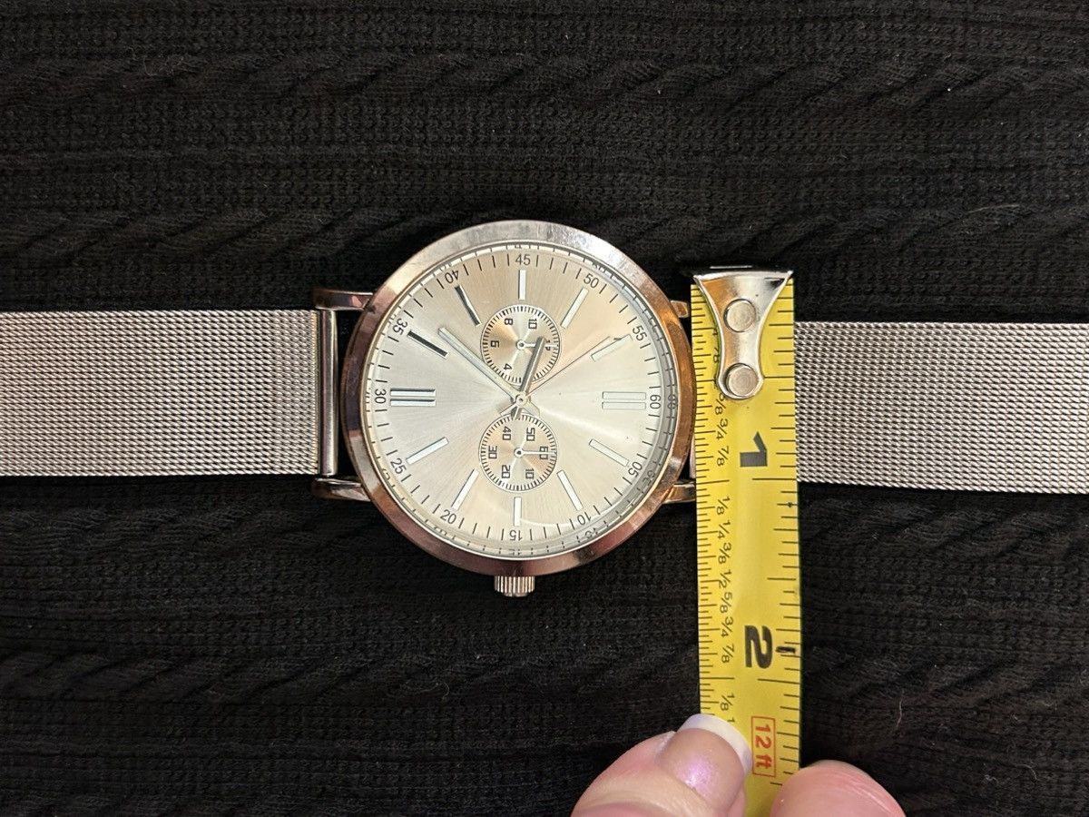 Aldo × Vintage Vintage ALDO UNISEX S-3775 Silver Mesh Metal Band Watch Size ONE SIZE - 5 Thumbnail