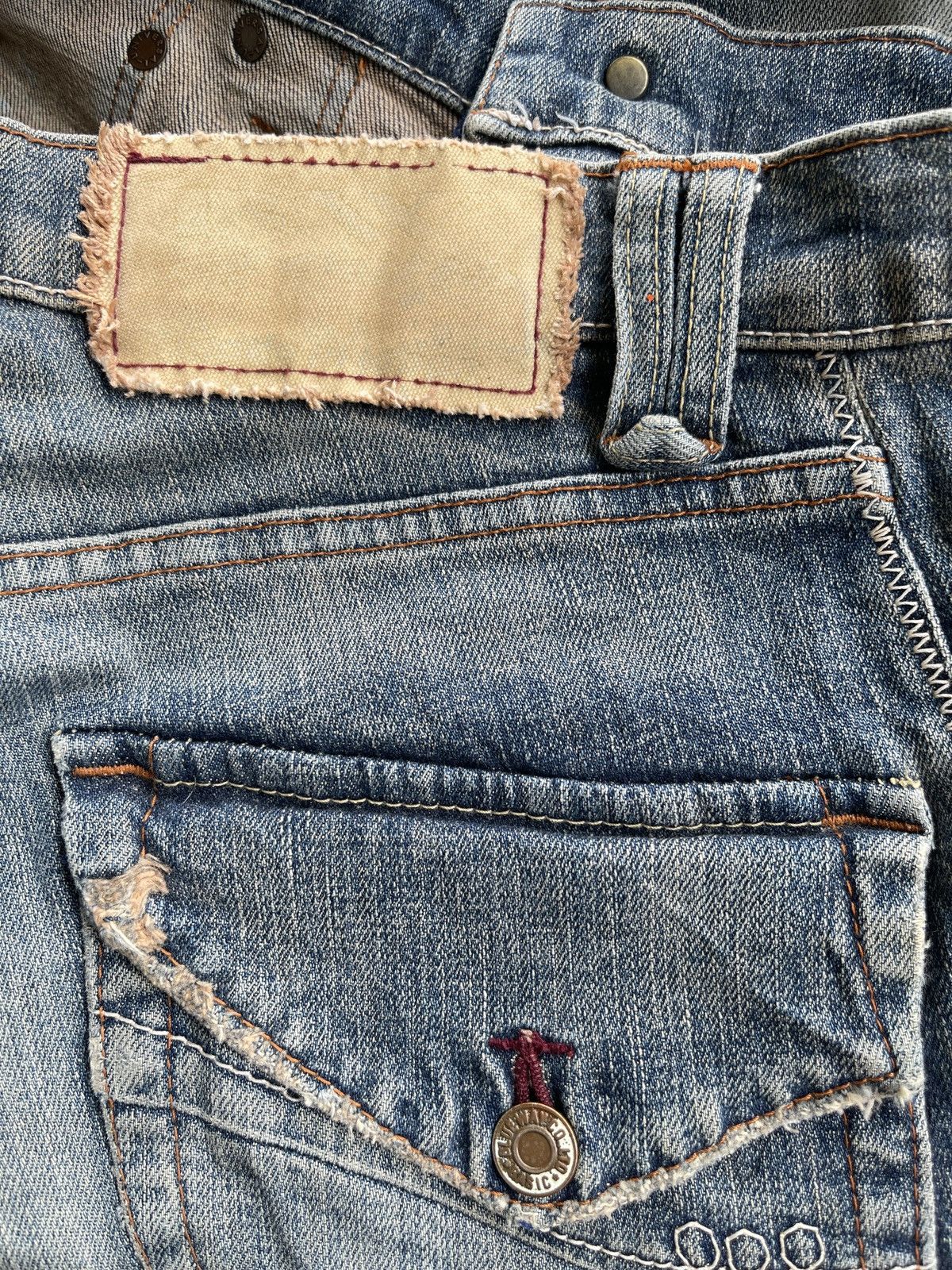 Japanese Brand Vintage Blue Way Flare Distressed Denim Size US 31 - 13 Thumbnail
