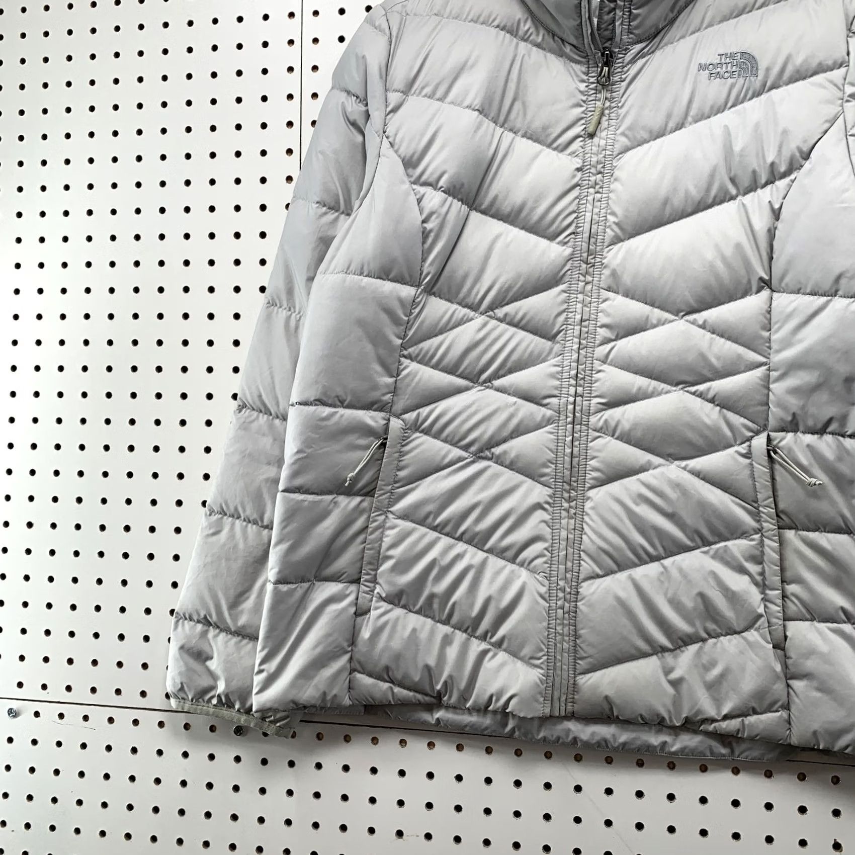 The North Face The North Face 550 Down Puffer Jacket Womens Large Gray Goose Quilted Jacket Size L / US 10 / IT 46 - 3 Thumbnail