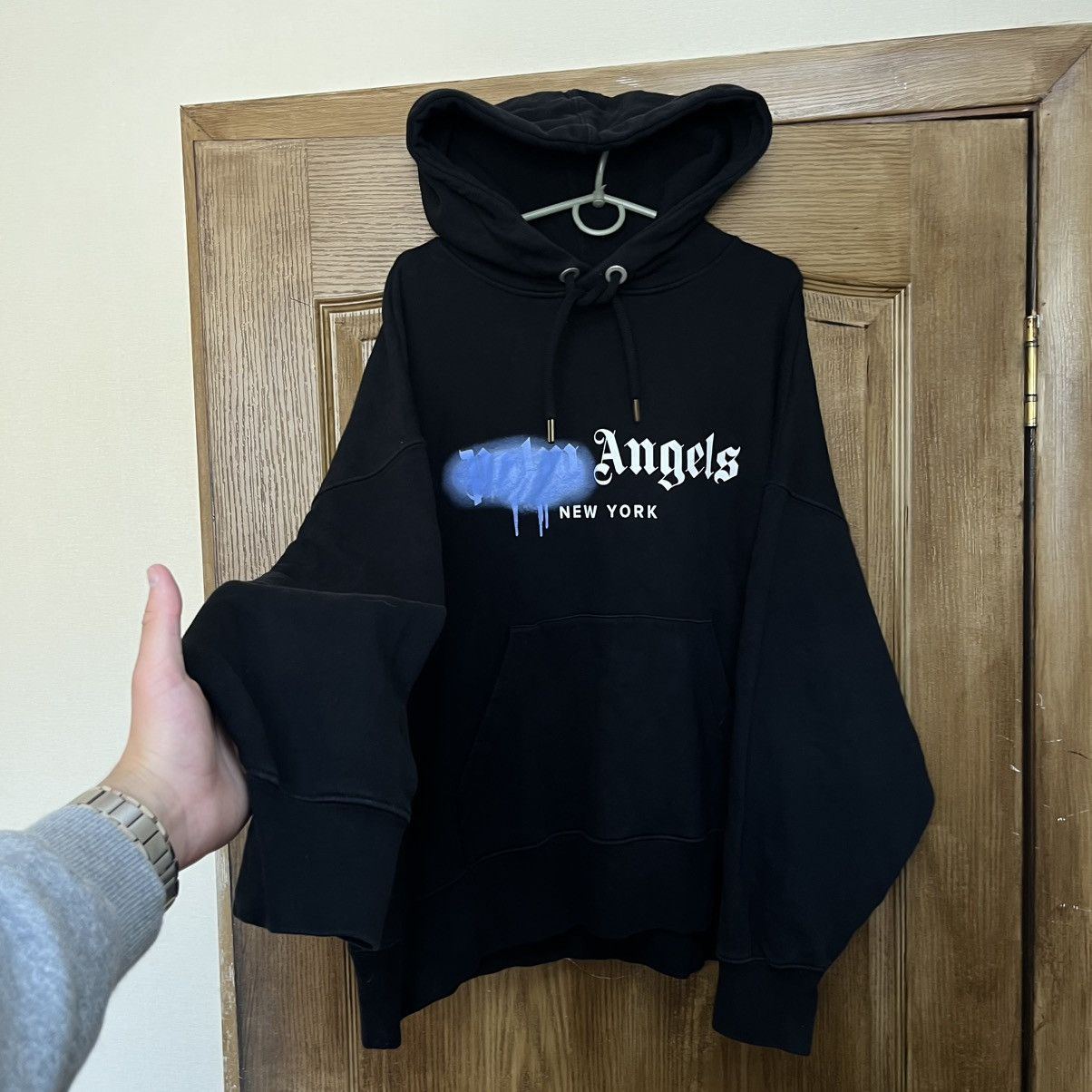 Palm Angels Palm Angels Sprayed Big Logo Hoodie Size US L / EU 52-54 / 3 - 3 Thumbnail