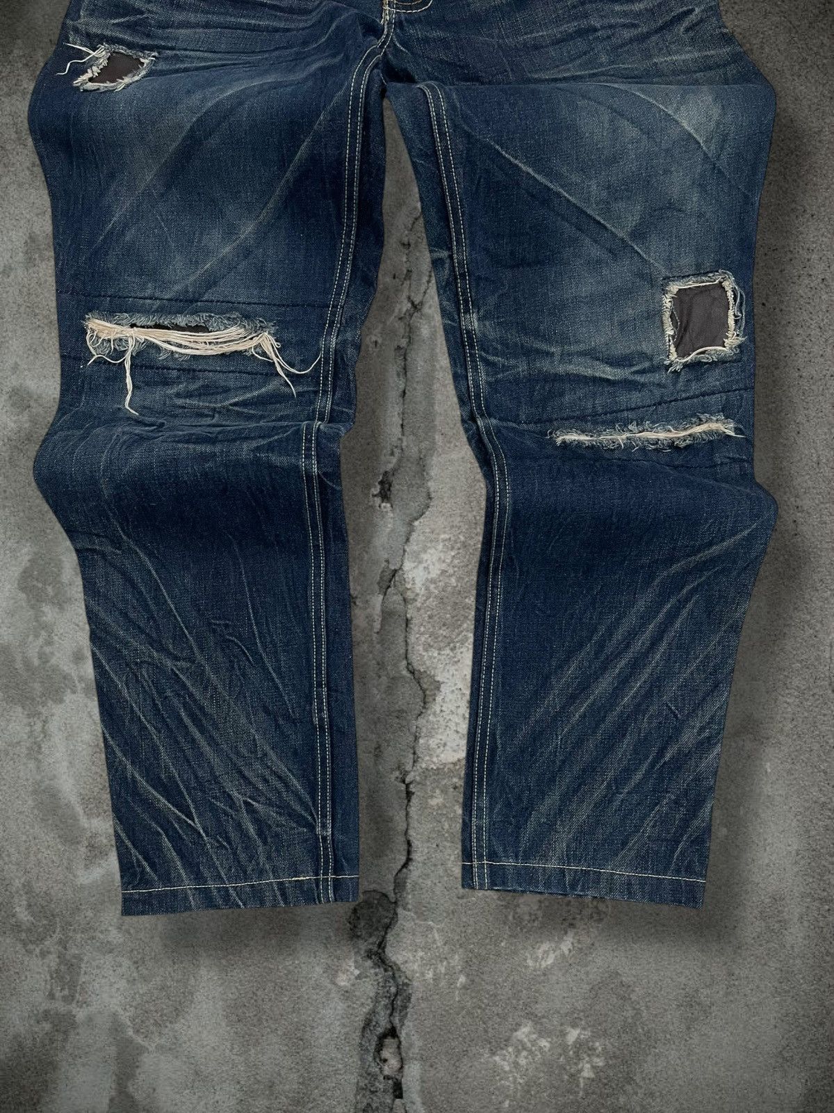 Japanese Brand Vintage Authentic Designer Japan Rapanui Distressed Denim Size US 29 - 3 Thumbnail