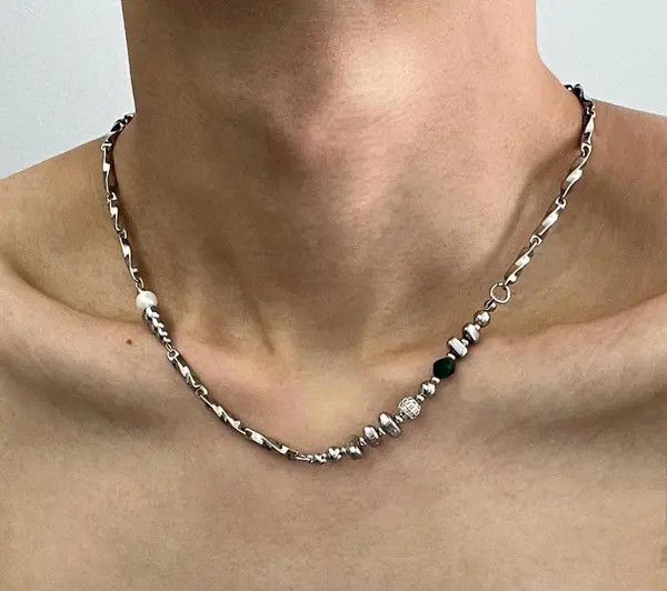 Jewelry Silver & Beaded Necklace Size ONE SIZE - 4 Thumbnail