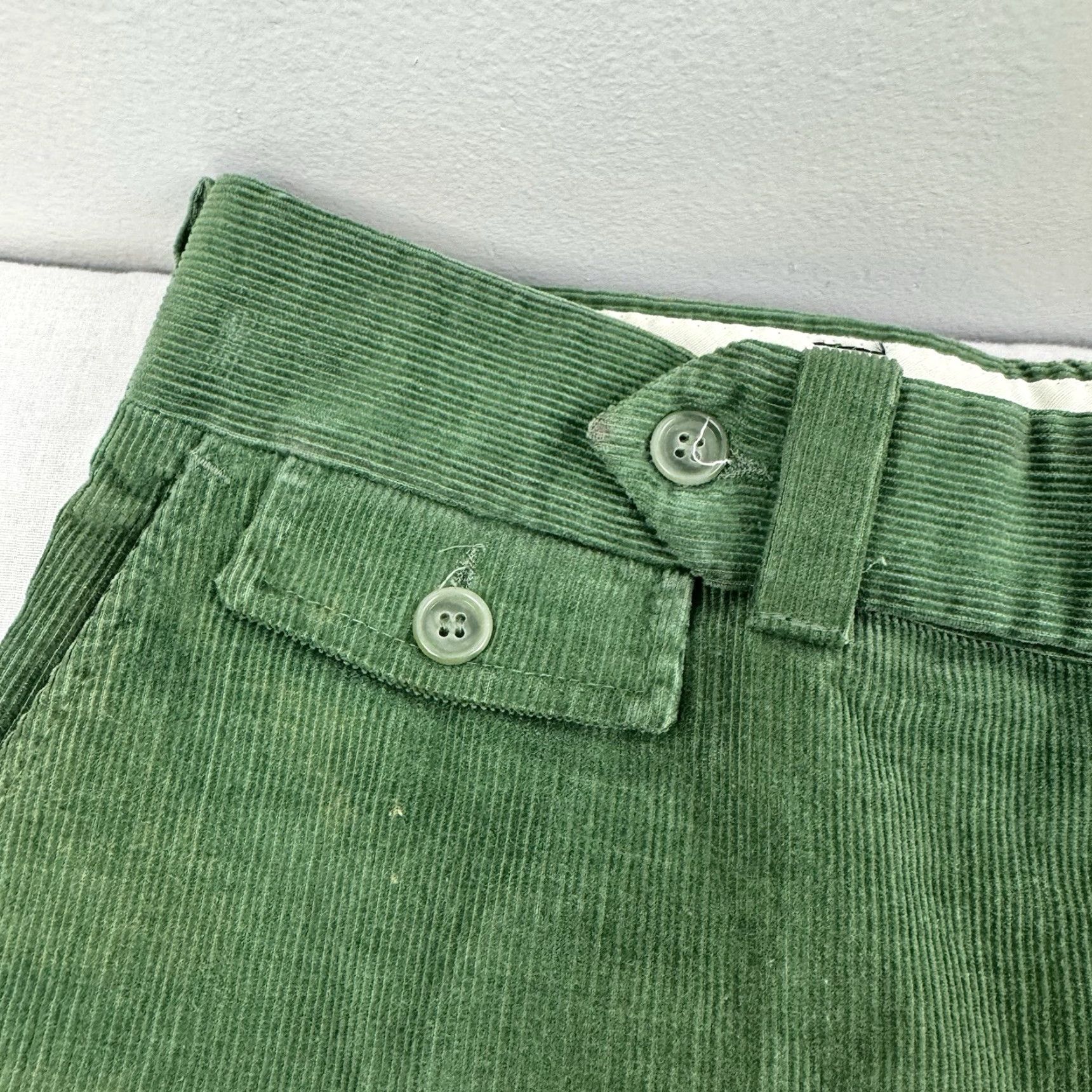 Vintage VINTAGE 1970s Lions Den Corduroy Dress Pants Men Adult 32x28 Green 70s USA Size US 32 / EU 48 - 2 Thumbnail