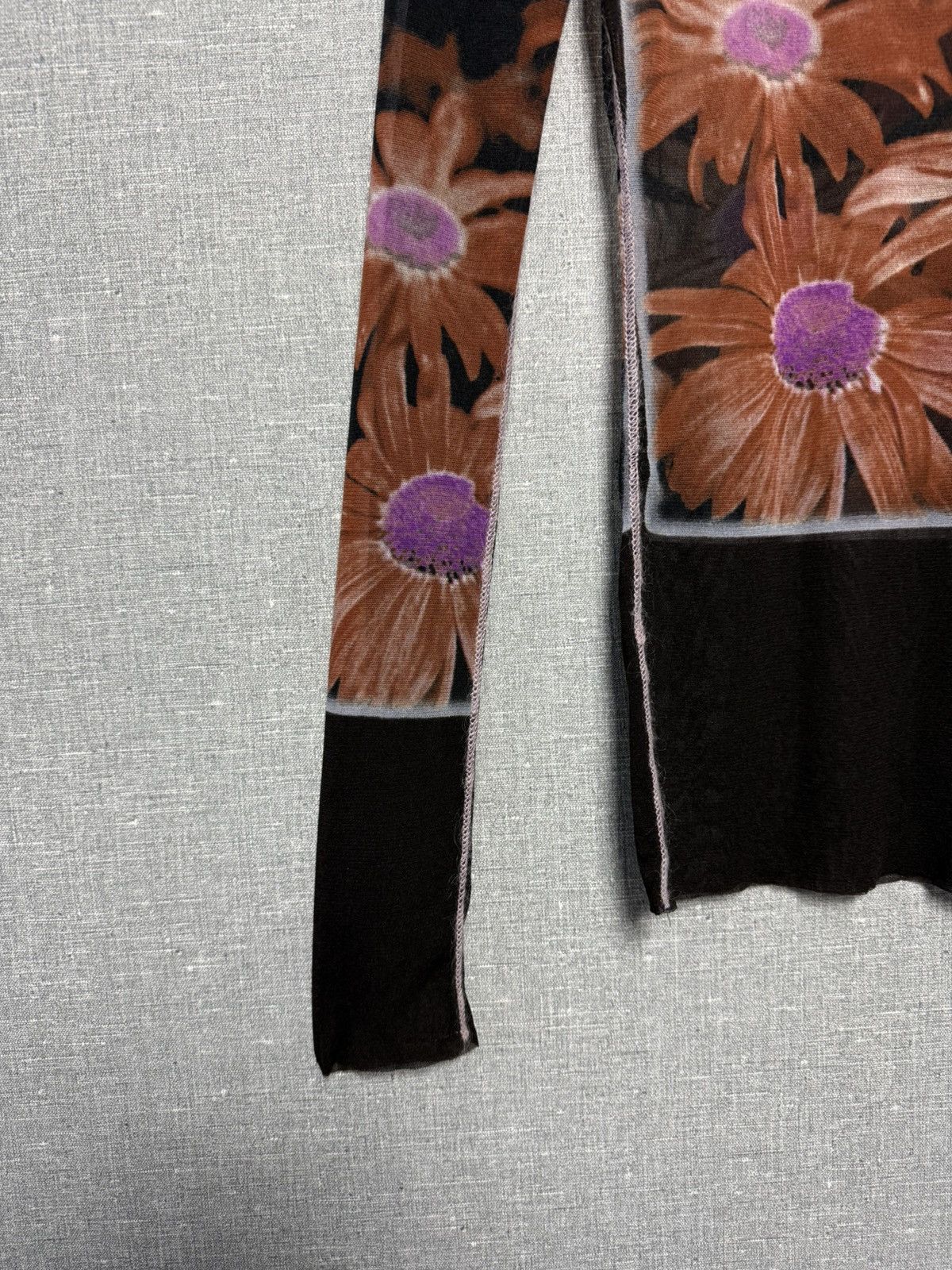 Jean Paul Gaultier Jean Paul Gaultier Sheer Mesh Floral Print Long Sleeve Top Size M / US 6-8 / IT 42-44 - 5 Thumbnail
