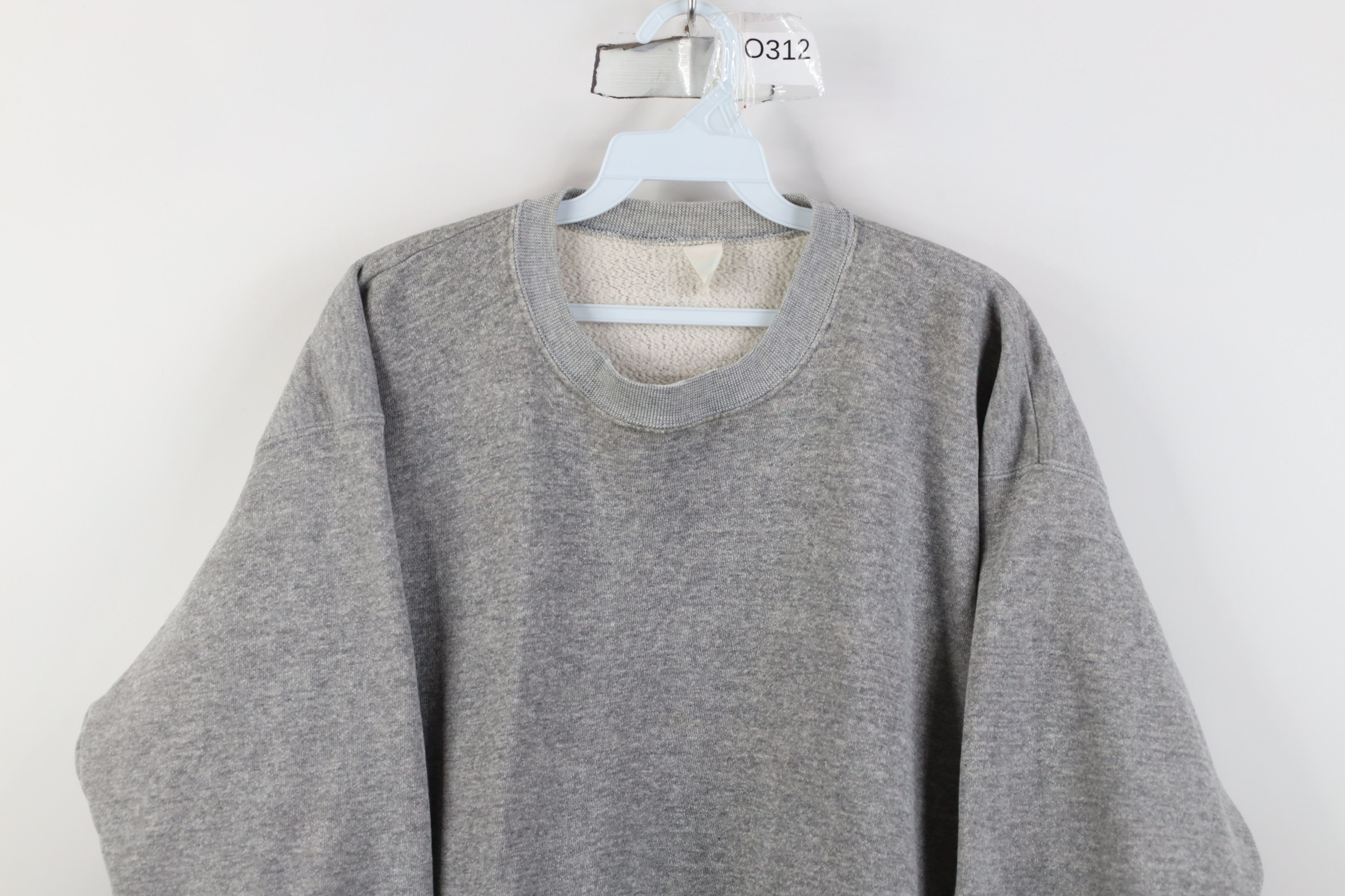 Vintage Vintage 70s Streetwear Crewneck Sweatshirt Heather Gray USA Size US XL / EU 56 / 4 - 2 Thumbnail