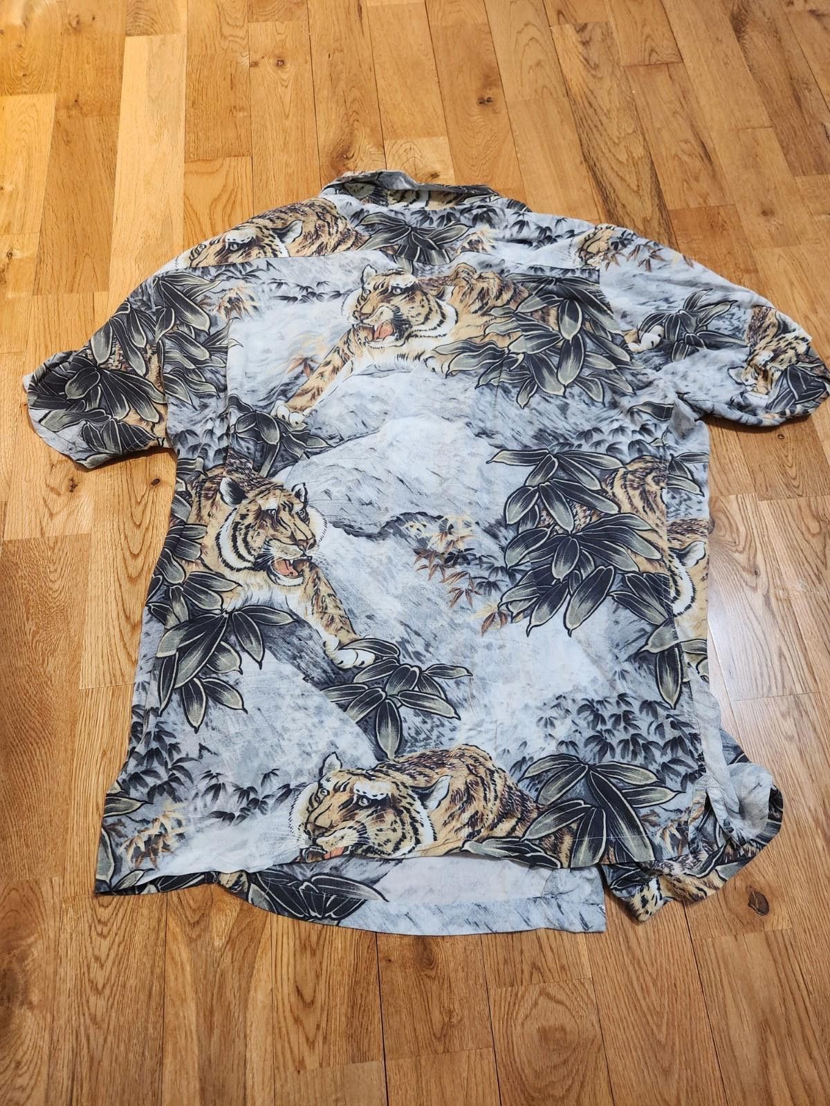 Allsaints Allsaints Chokai Printed Tiger Short Sleeve Shirt Mens XL Size US XL / EU 56 / 4 - 6 Thumbnail