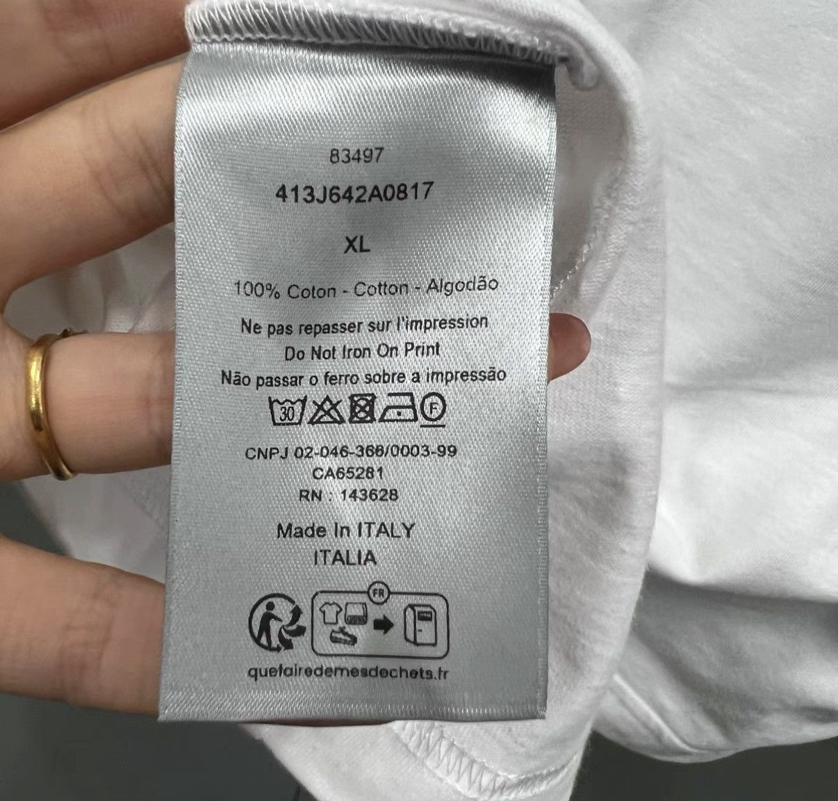 Dior Dior White Logo Print Long Sleeve Top J41 Size US XL / EU 56 / 4 - 4 Thumbnail