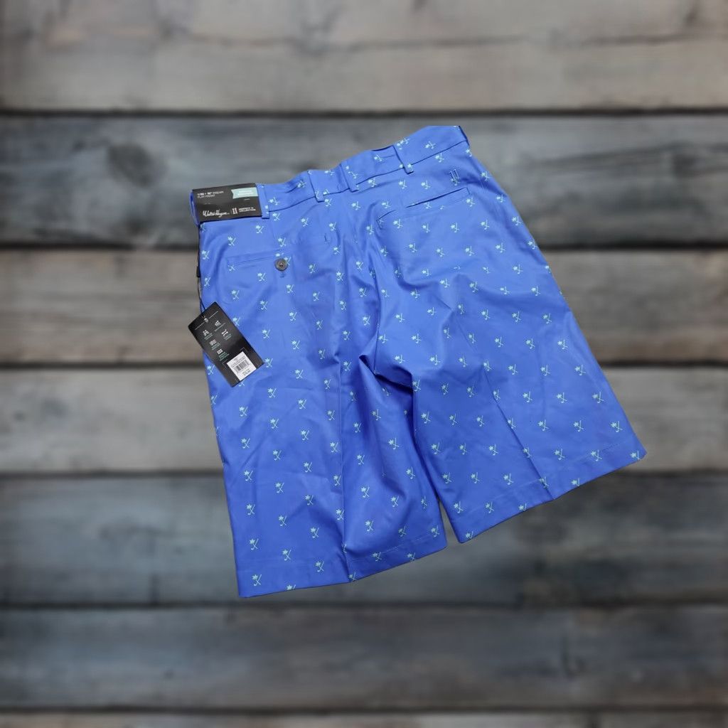 Vintage Walter Hagen Perfect 11 Palm Clubs Print Golf Shorts Mens 30 Blue High Sea 10 Inseam NWT Size US 30 / EU 46 - 1 Thumbnail