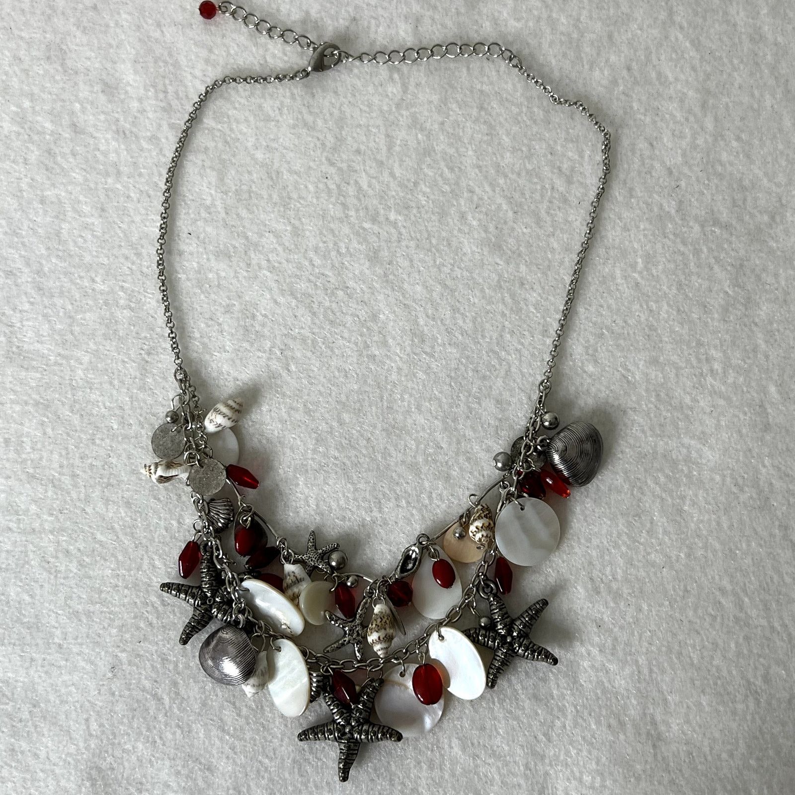 Other Beach Themed Silver Charm Statement Necklace Size ONE SIZE - 2 Thumbnail