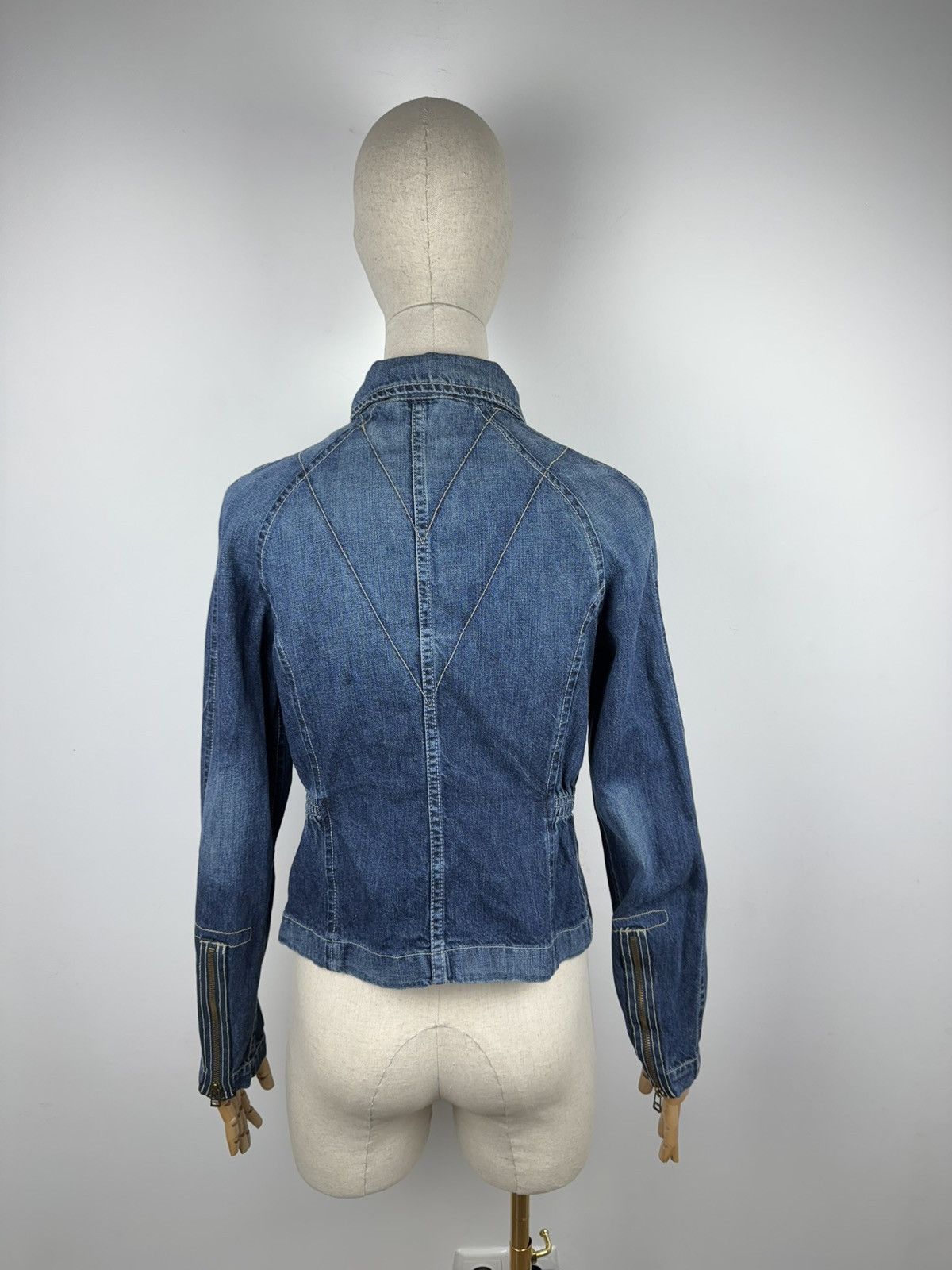 Japanese Brand × Vintage Vintage Levi’s Distressed Japanese Denim Cropped Jacket Size M / US 6-8 / IT 42-44 - 5 Thumbnail