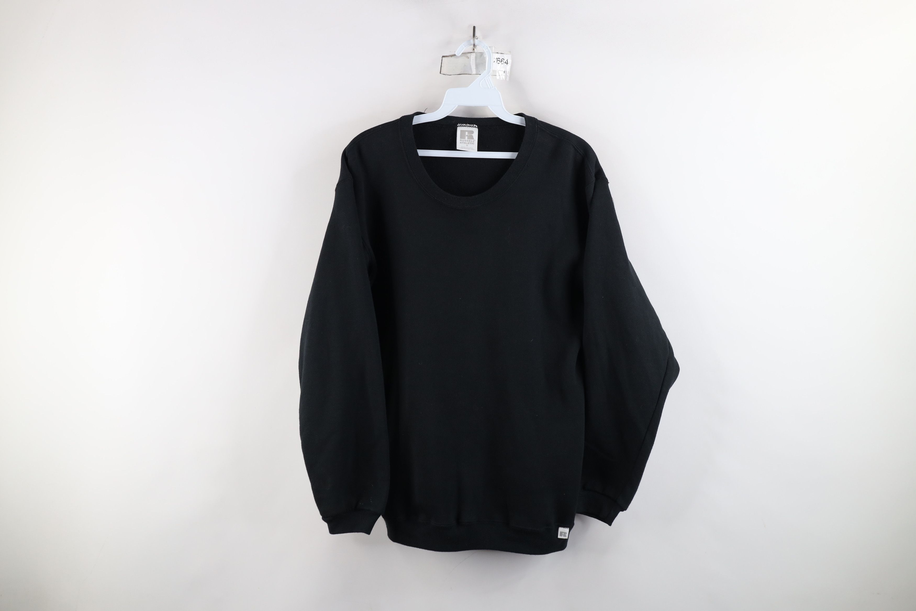 Russell Athletic × Vintage Vintage 90s Russell Athletic Crewneck Sweatshirt Black USA Size US S / EU 44-46 / 1 - 1 Thumbnail