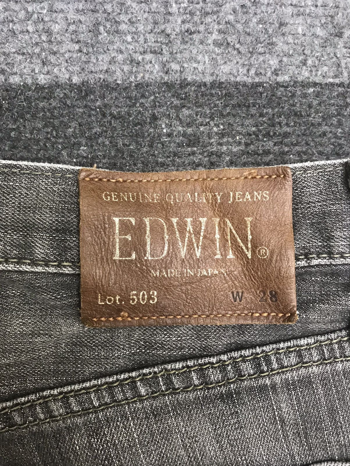 Edwin 💥ARCHIVAL💥EDWIN 503 REGULAR BLACK STONEWASH DENIM F267 Size US 29 - 16 Thumbnail