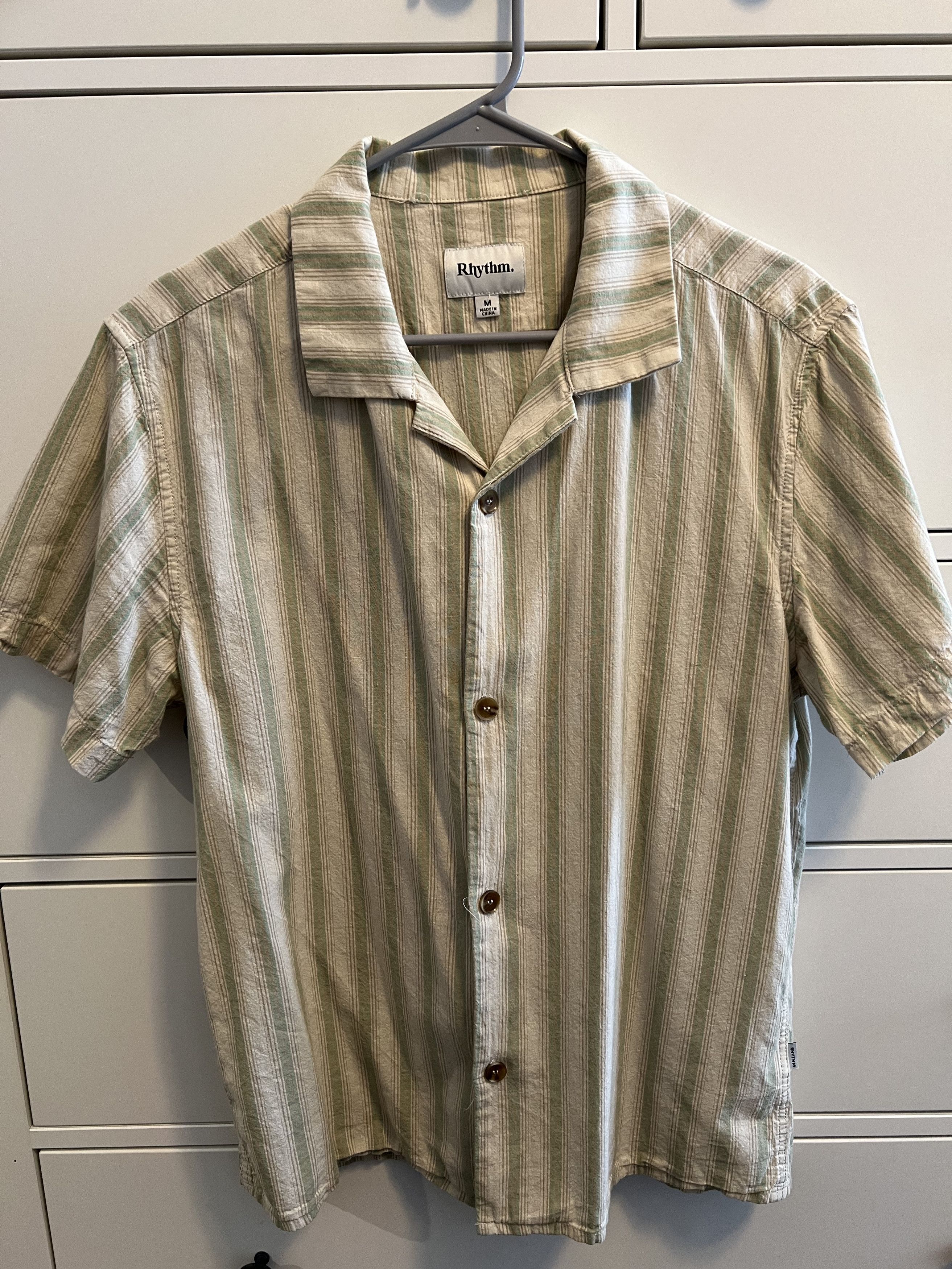 Rhythm Rhythm Mens Camp Collar Short Sleeve Shirt Size US M / EU 48-50 / 2 - 1 Thumbnail