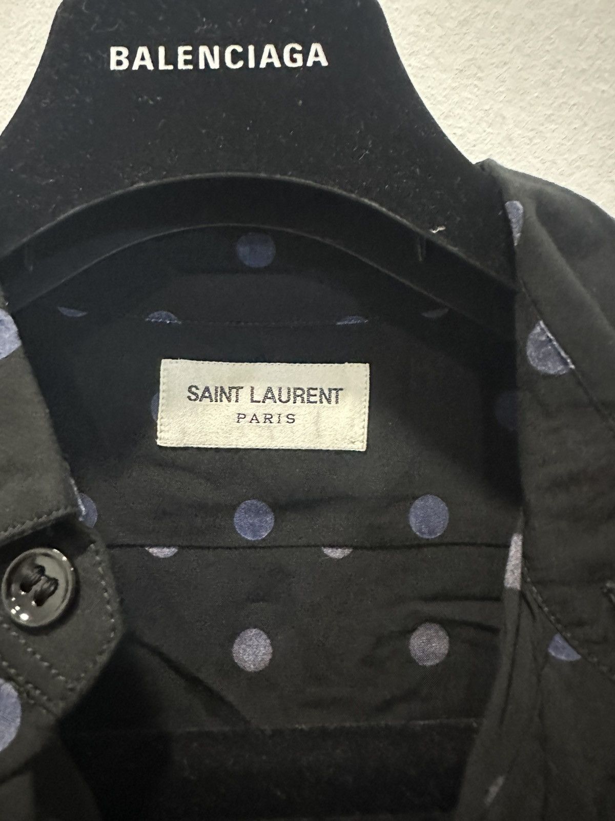 Saint Laurent Surf Sound Polkadot Button Up Shirt