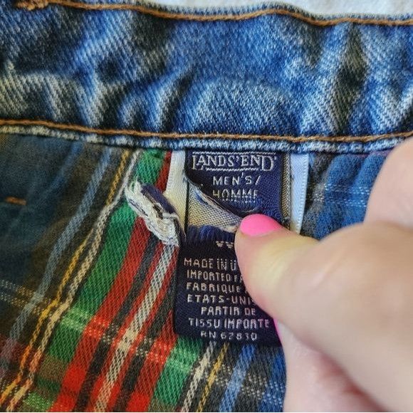 Vintage Lands' End Flannel Lined Sz 36 x 30 Warm Winter Pocketed Jea Size US 36 / EU 52 - 5 Thumbnail