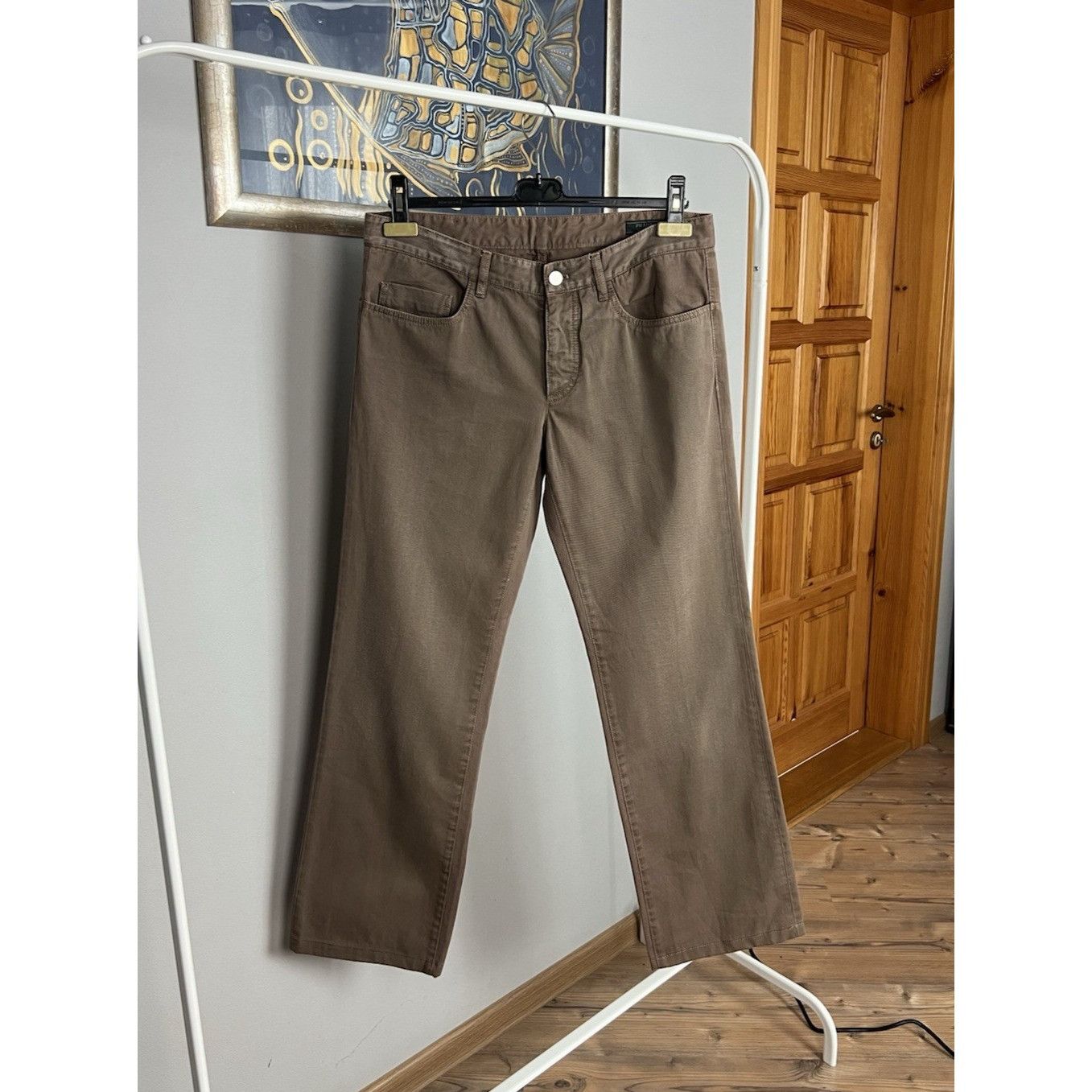 Prada Prada Milano Big Logo Brown Denim Jeans Chino Pants Size 48 Size US 32 / EU 48 - 1 Thumbnail