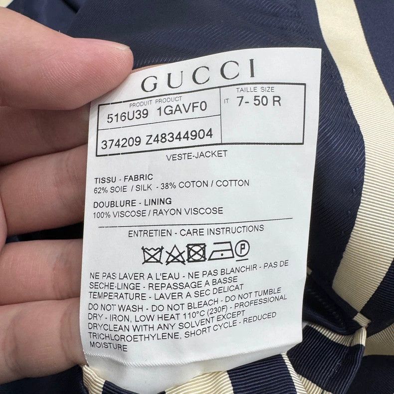Gucci Gucci White and blue striped suit jacket 2505-Nextarrow Size US M / EU 48-50 / 2 - 3 Thumbnail