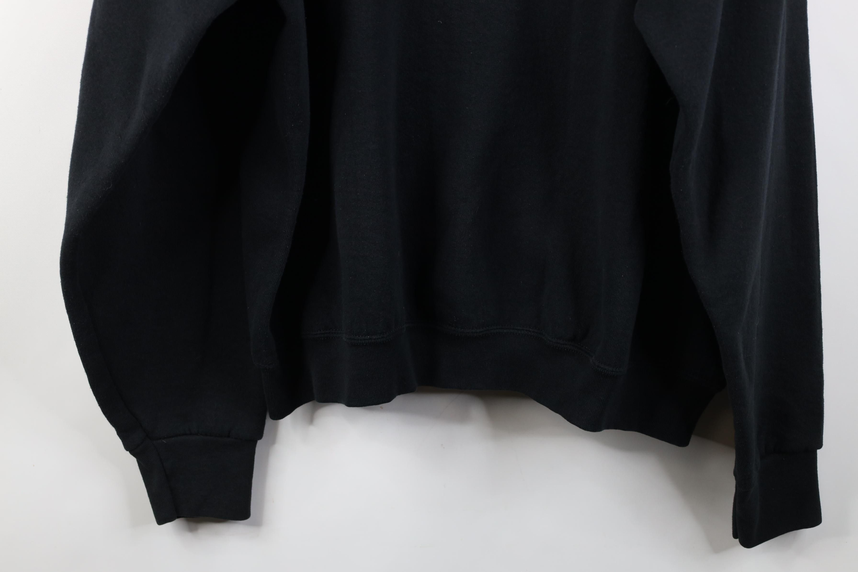Vintage Vintage 90s Streetwear Heavyweight Crewneck Sweatshirt Black Size US XXL / EU 58 / 5 - 9 Thumbnail