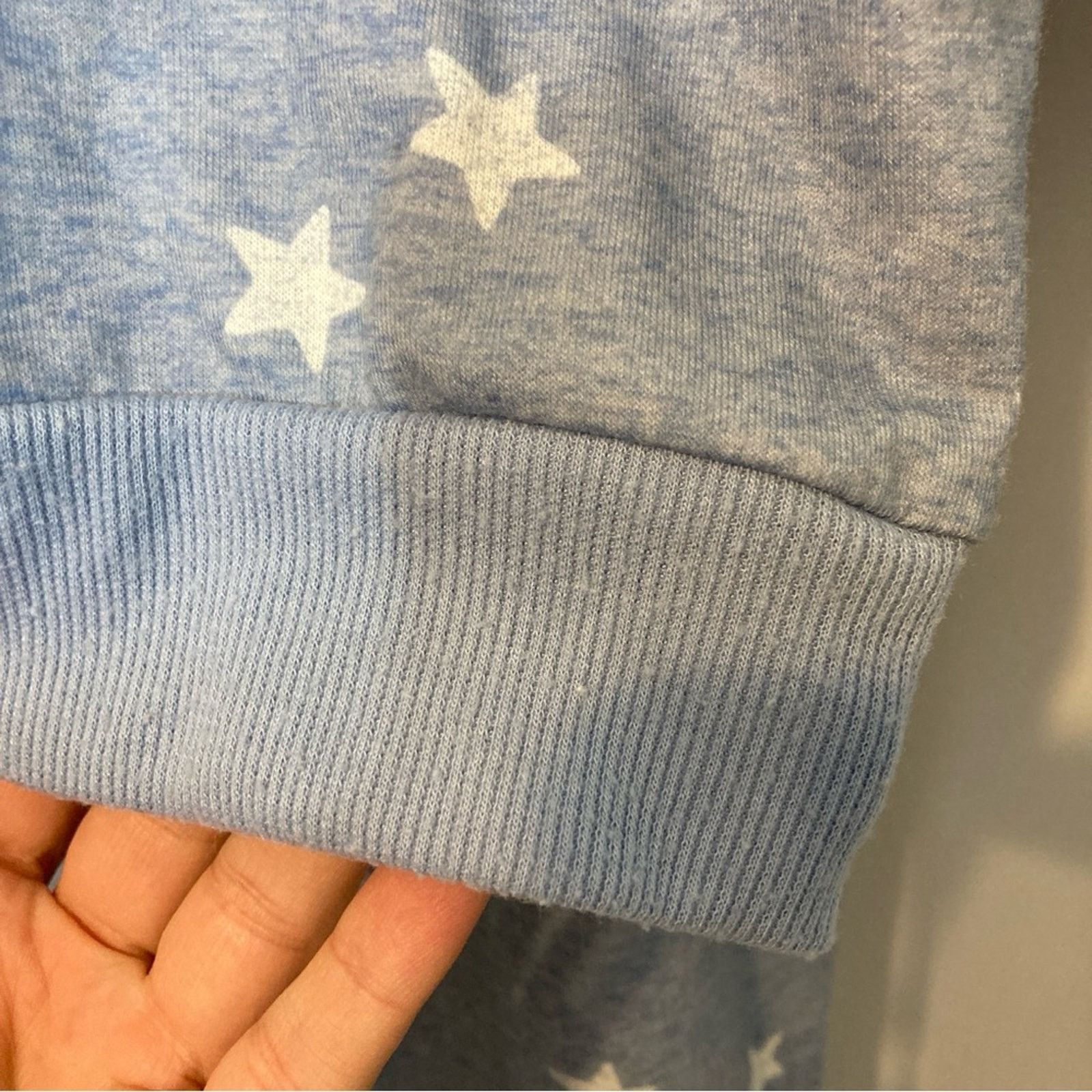 Splendid Splendid Blue White Star Long Sleeve Pajama Cozy Lounge Set Size 34" / US 12 / IT 48 - 9 Thumbnail