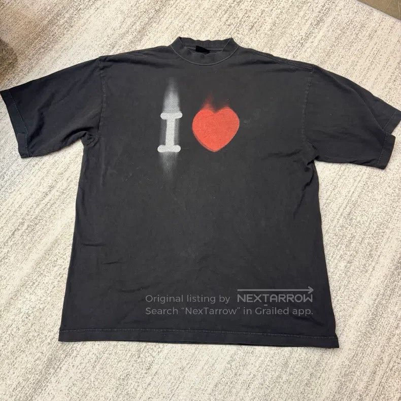 Balenciaga Balenciaga Valentine's Day limited black love short sleeve Size US XS / EU 42 / 0 - 1 Thumbnail