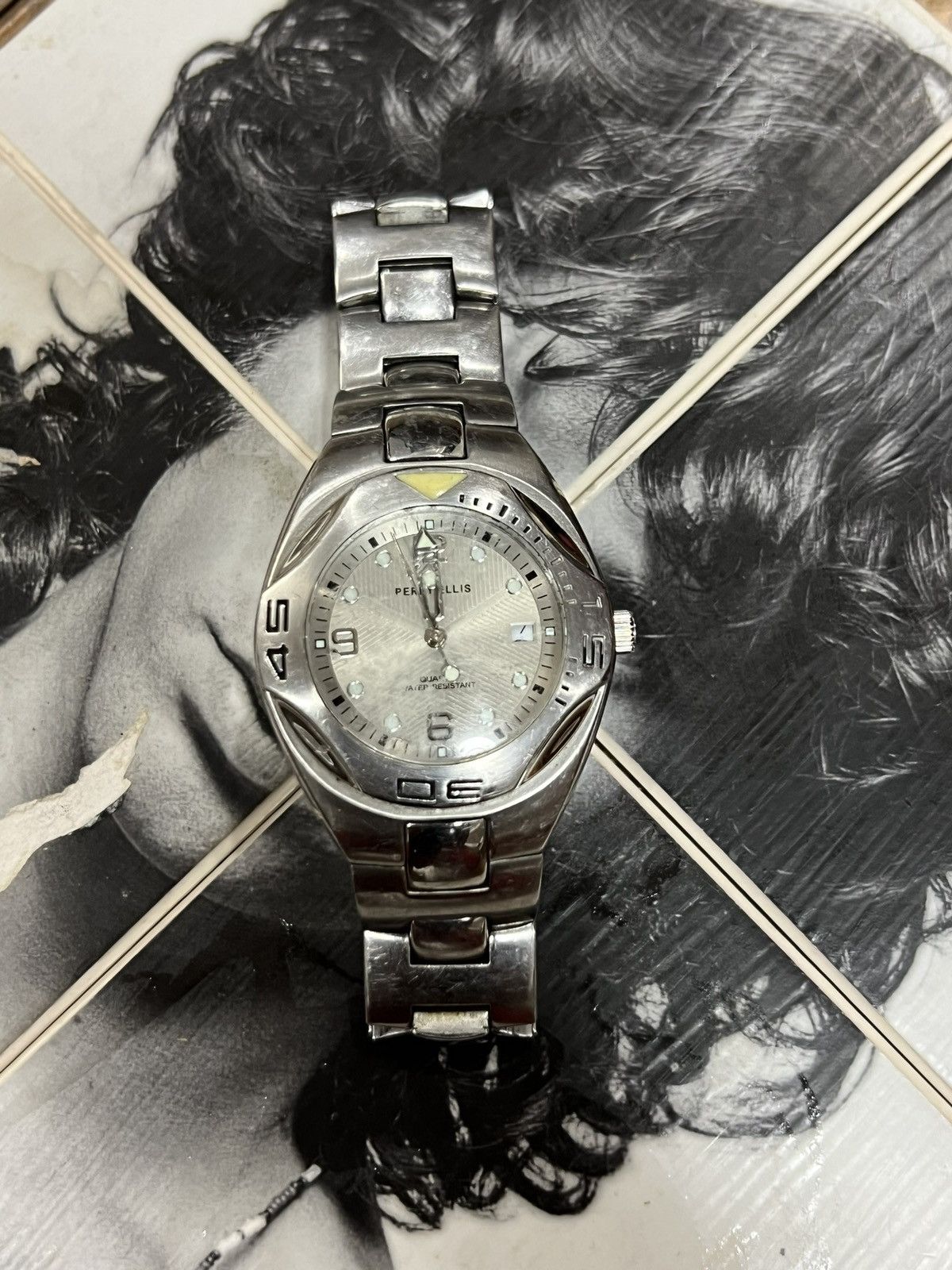 Perry Ellis Quartz Watch in Silver, Men's