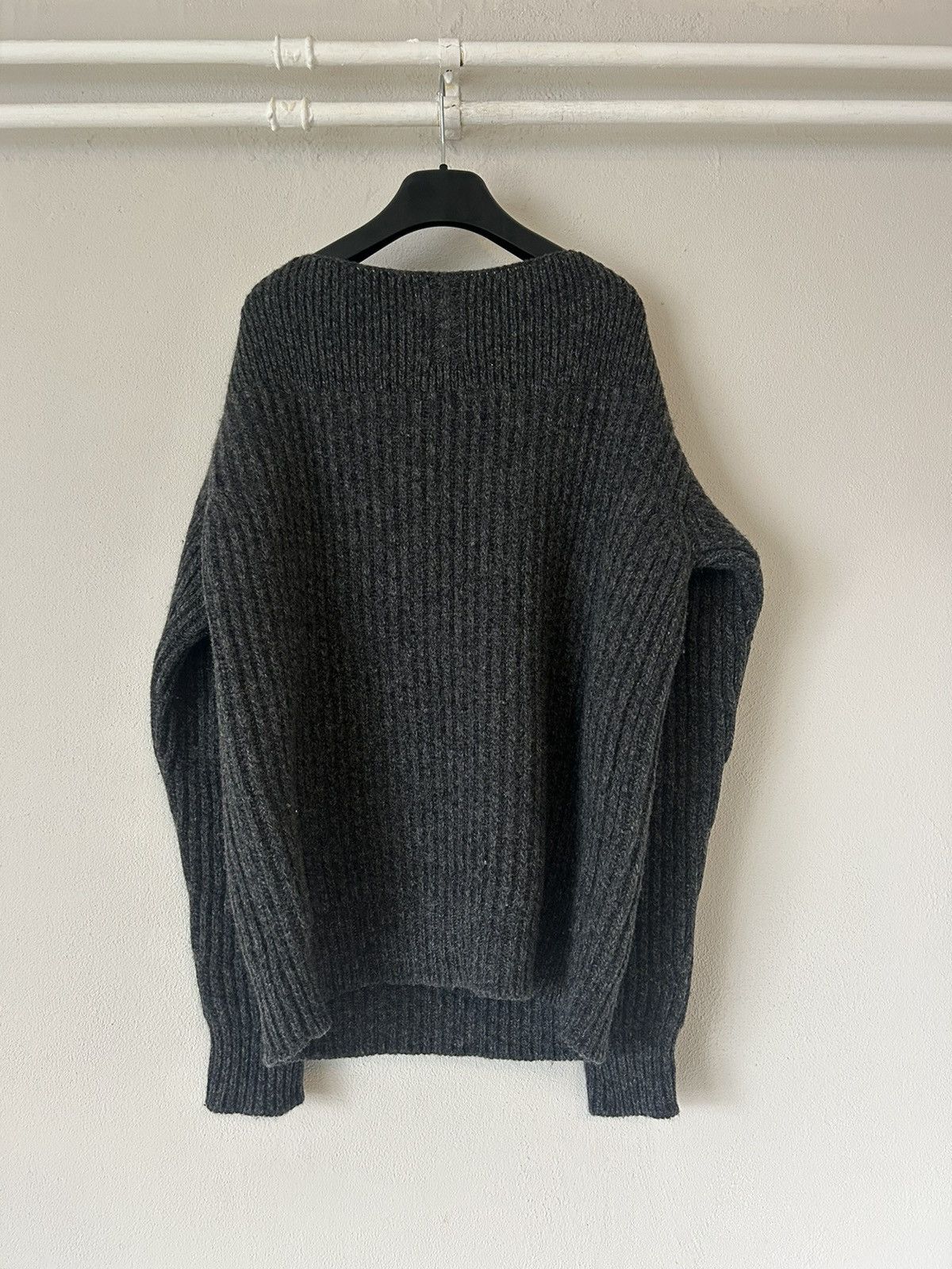 Saint Laurent Paris Saint Laurent Paris Boat Neck Chunky Knit Sweater Size US L / EU 52-54 / 3 - 8 Thumbnail
