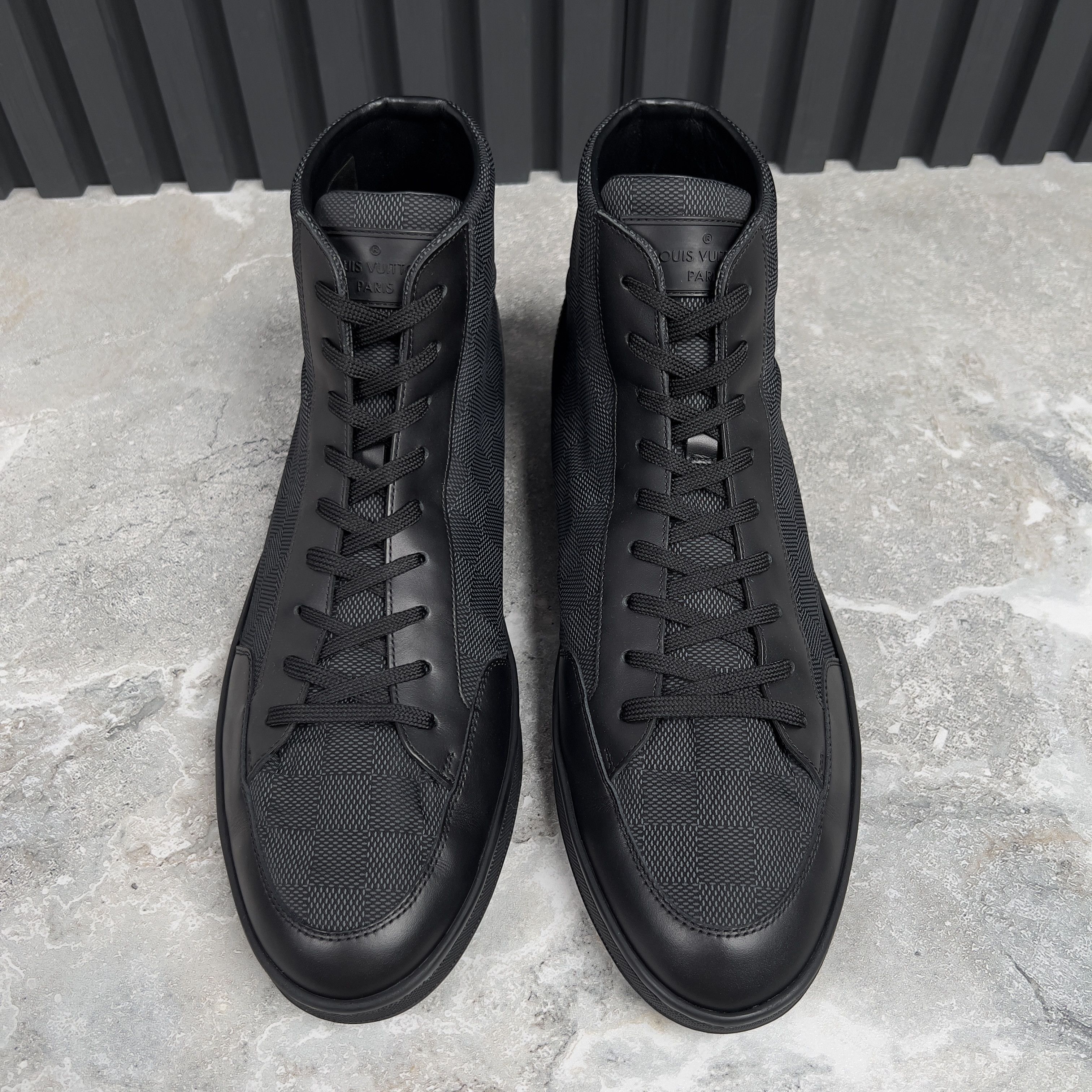 Louis Vuitton Louis Vuitton Offshore Sneakers Damier Black Nylon Size US 12 / EU 45 - 5 Thumbnail