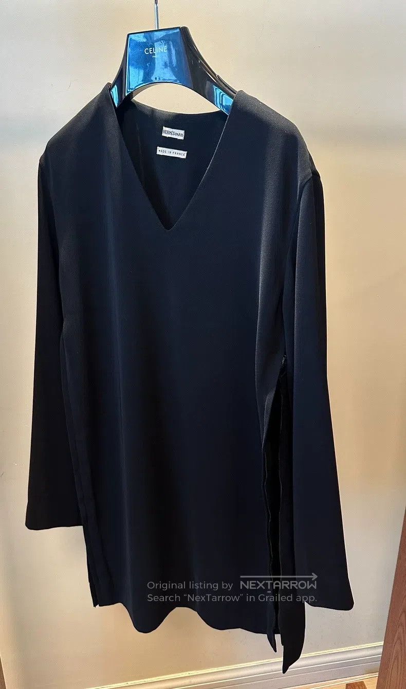 Hermes Hermes V-neck long-sleeve shirt Size S / US 4 / IT 40 - 7 Thumbnail