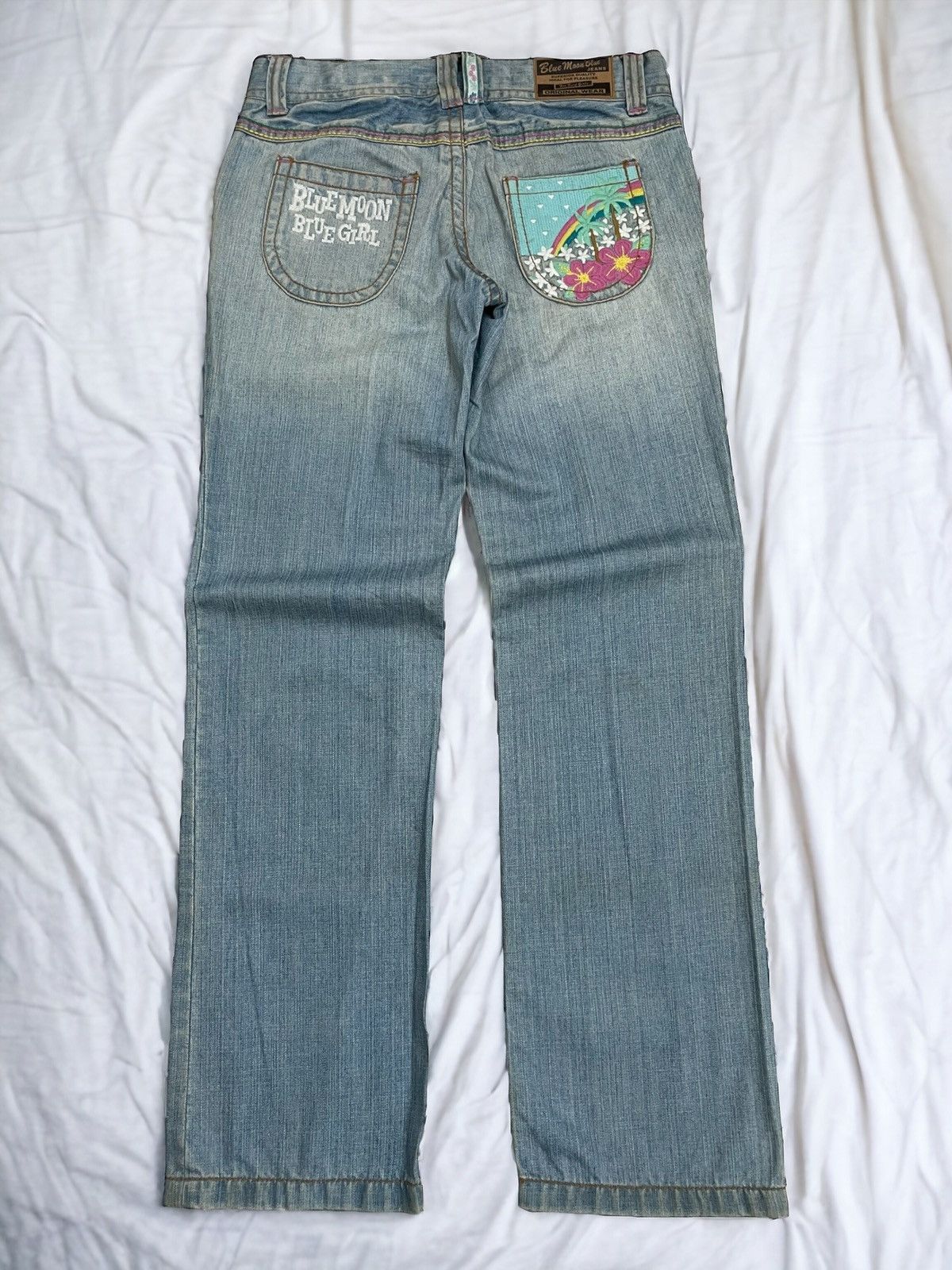 Hysteric Glamour Vintage Blue Moon Blue Girl Embroidery Clone Devgru Style Size 26" / US 2 / IT 38 - 1 Thumbnail