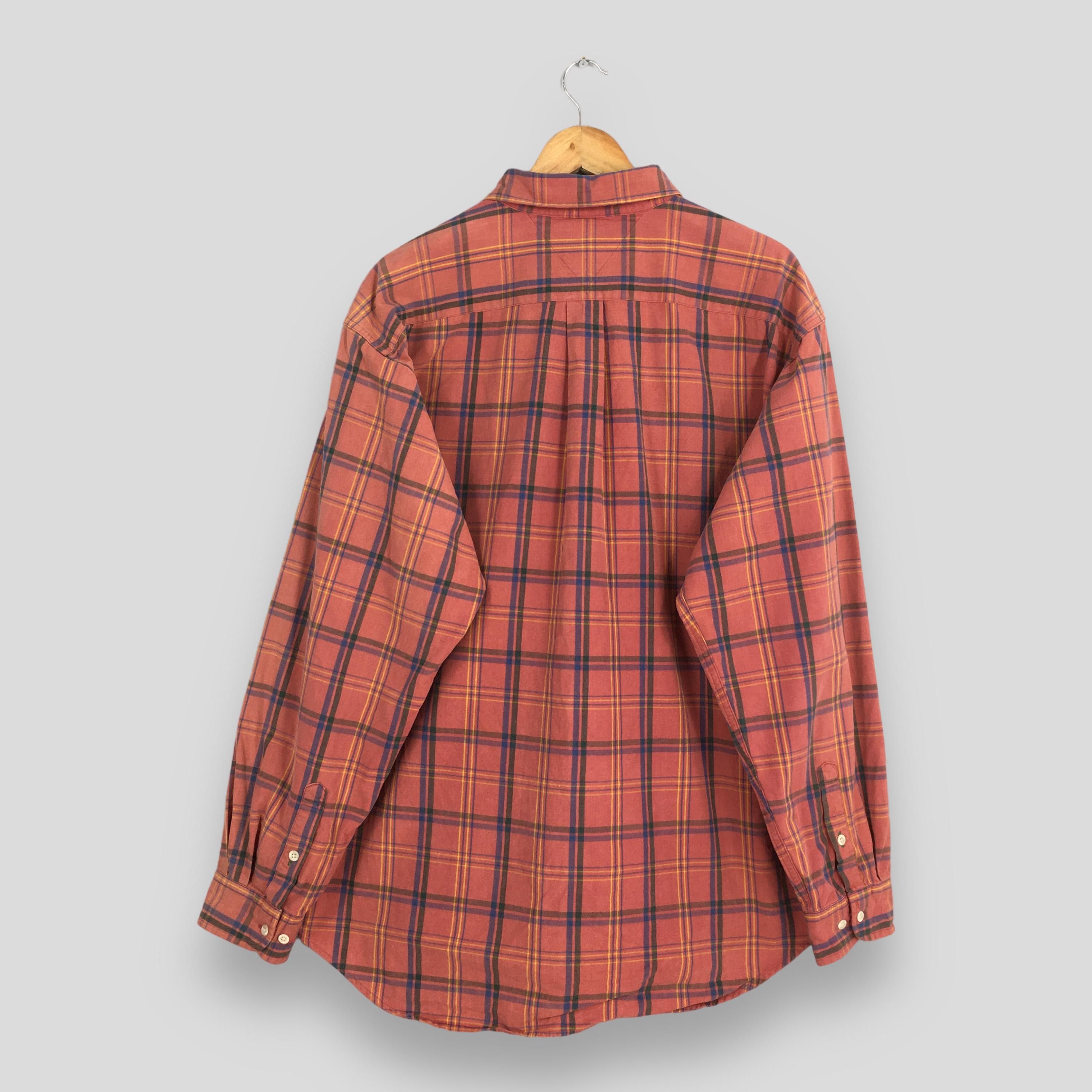Tommy Hilfiger × Vintage Vintage 90's Tommy Hilfiger Plaid Oxfords XLarge Size US XL / EU 56 / 4 - 6 Thumbnail