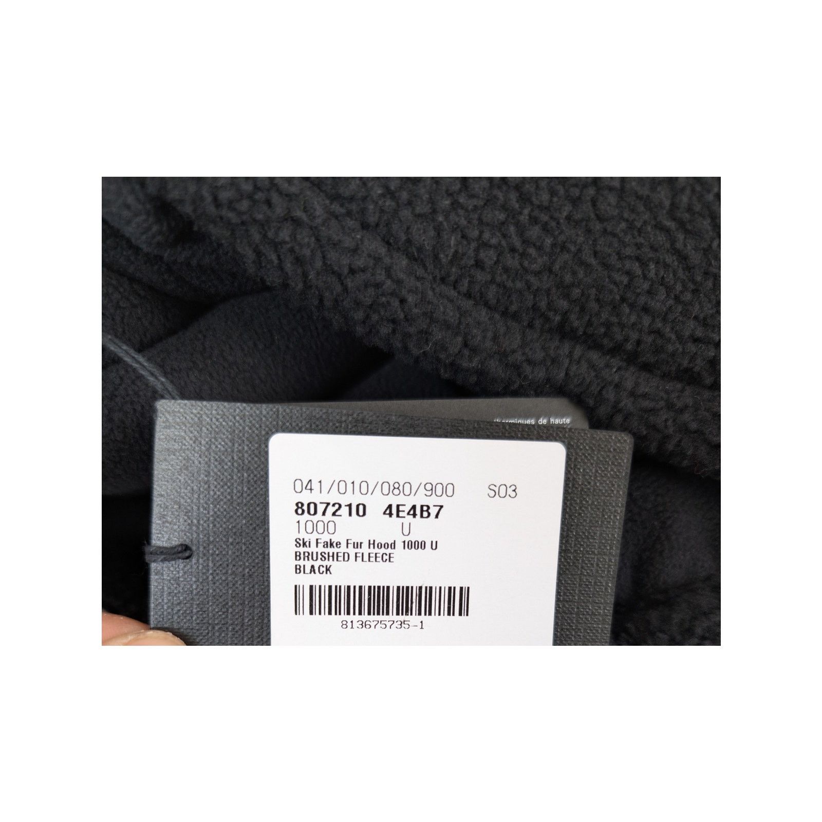 Balenciaga o1rshd1 Size: OS / Brushed Fleece Ski Fake Fur Hood in Black Size ONE SIZE - 18 Thumbnail