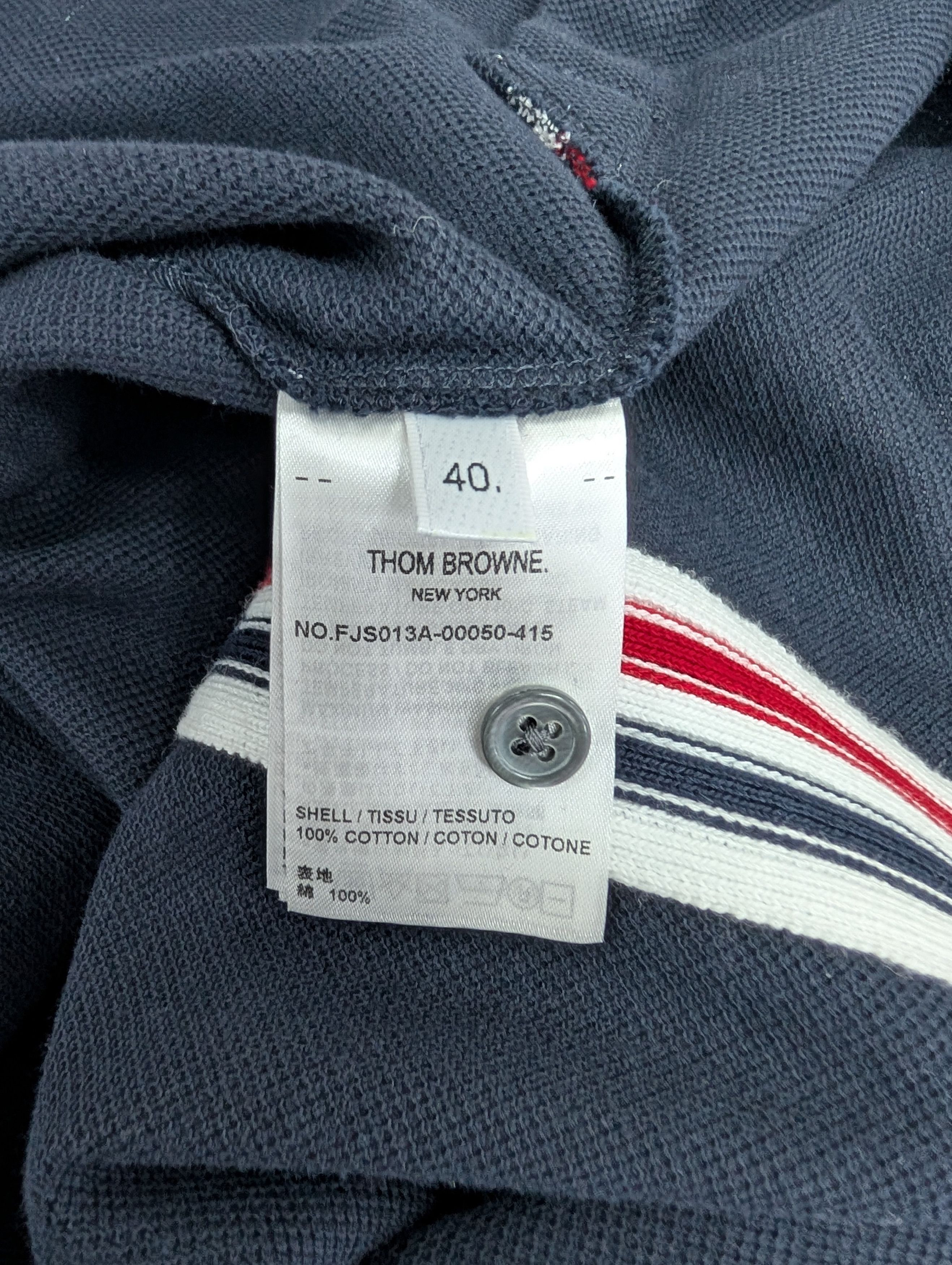 Thom Browne Navy Blue Round Neck Tee Size S / US 4 / IT 40 - 6 Thumbnail