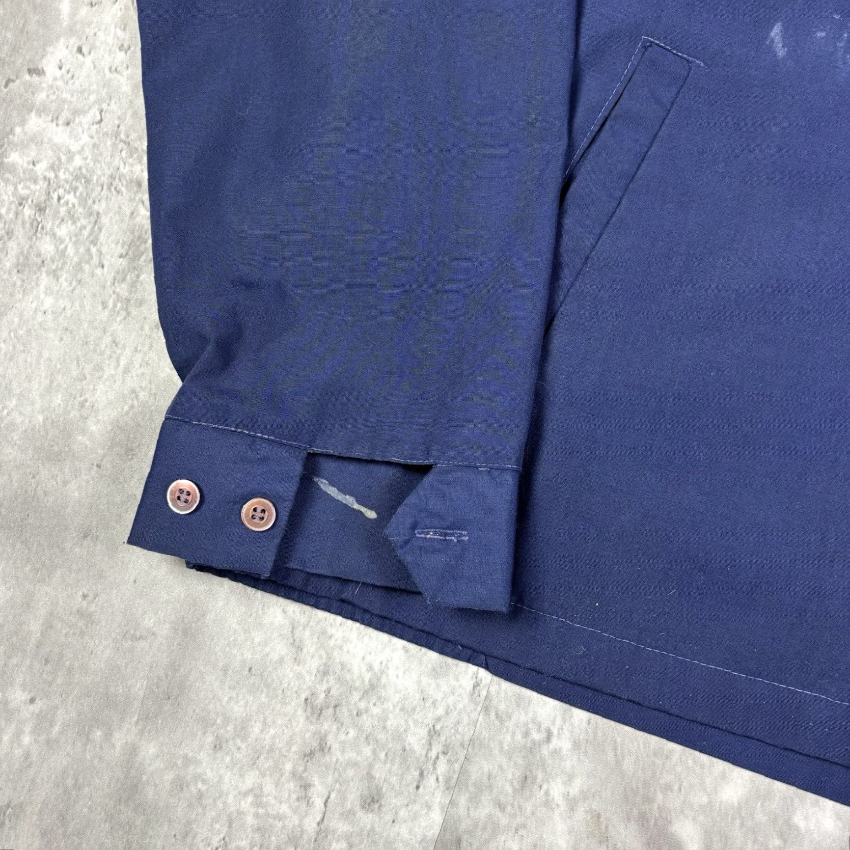 Vintage VINTAGE Cotton Blend Full Zip Bomber Jacket Mens XL Blue Workwear 80s USA Size US XL / EU 56 / 4 - 6 Thumbnail