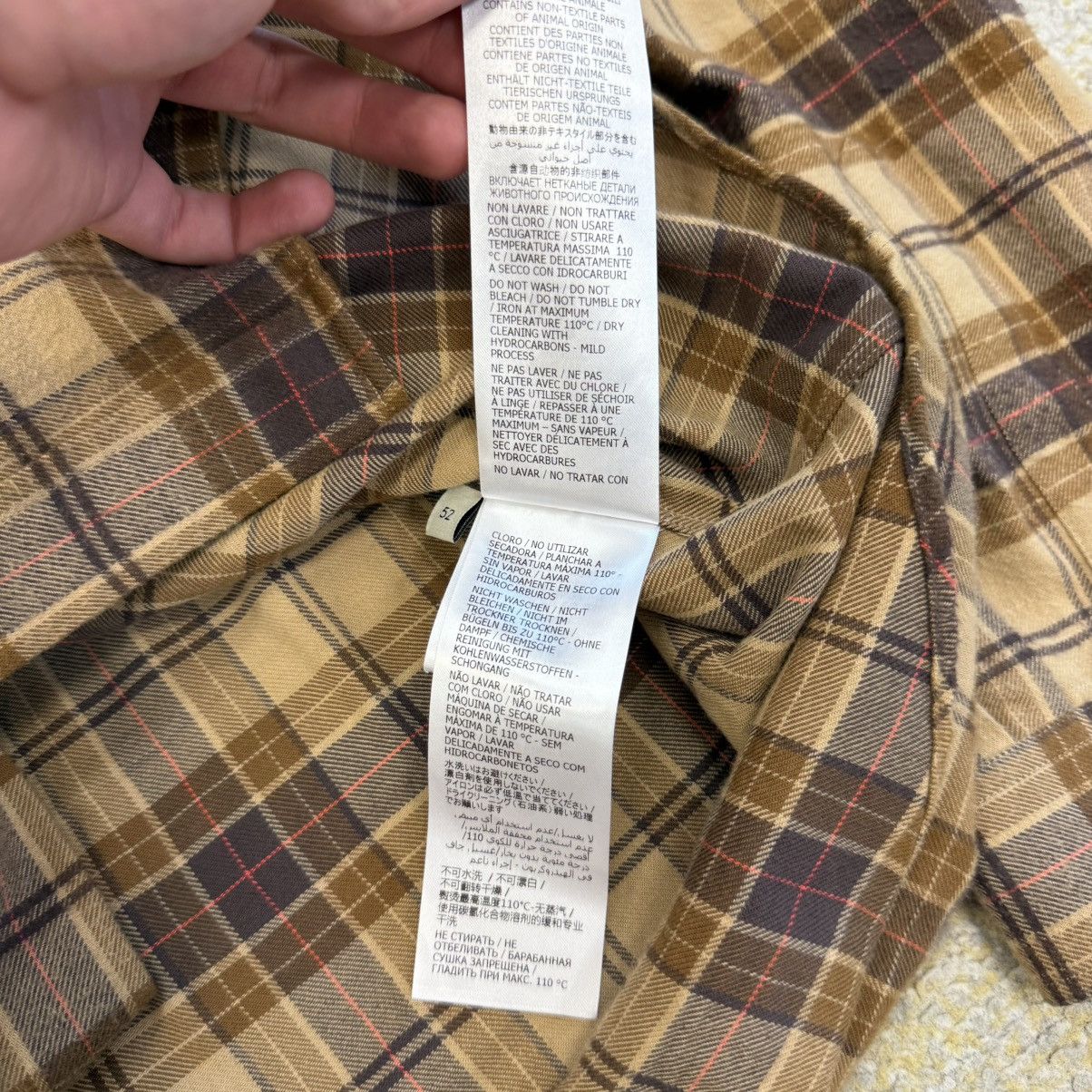 Gucci Gucci G Logo Plaid Long Sleeve Shirt Size XL (52) Size US XL / EU 56 / 4 - 6 Thumbnail