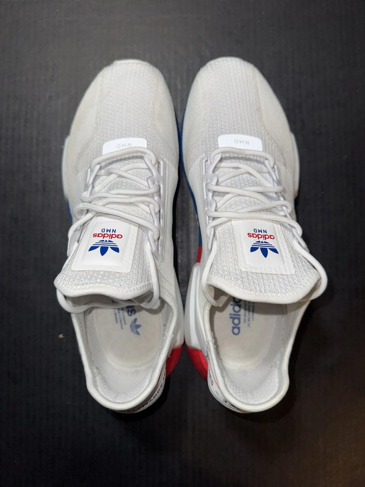 Adidas Adidas Men's NMD_R1 V2 White Lush Red Blue FX4148 Sz 11 USA Size US 11 / EU 44 - 7 Thumbnail