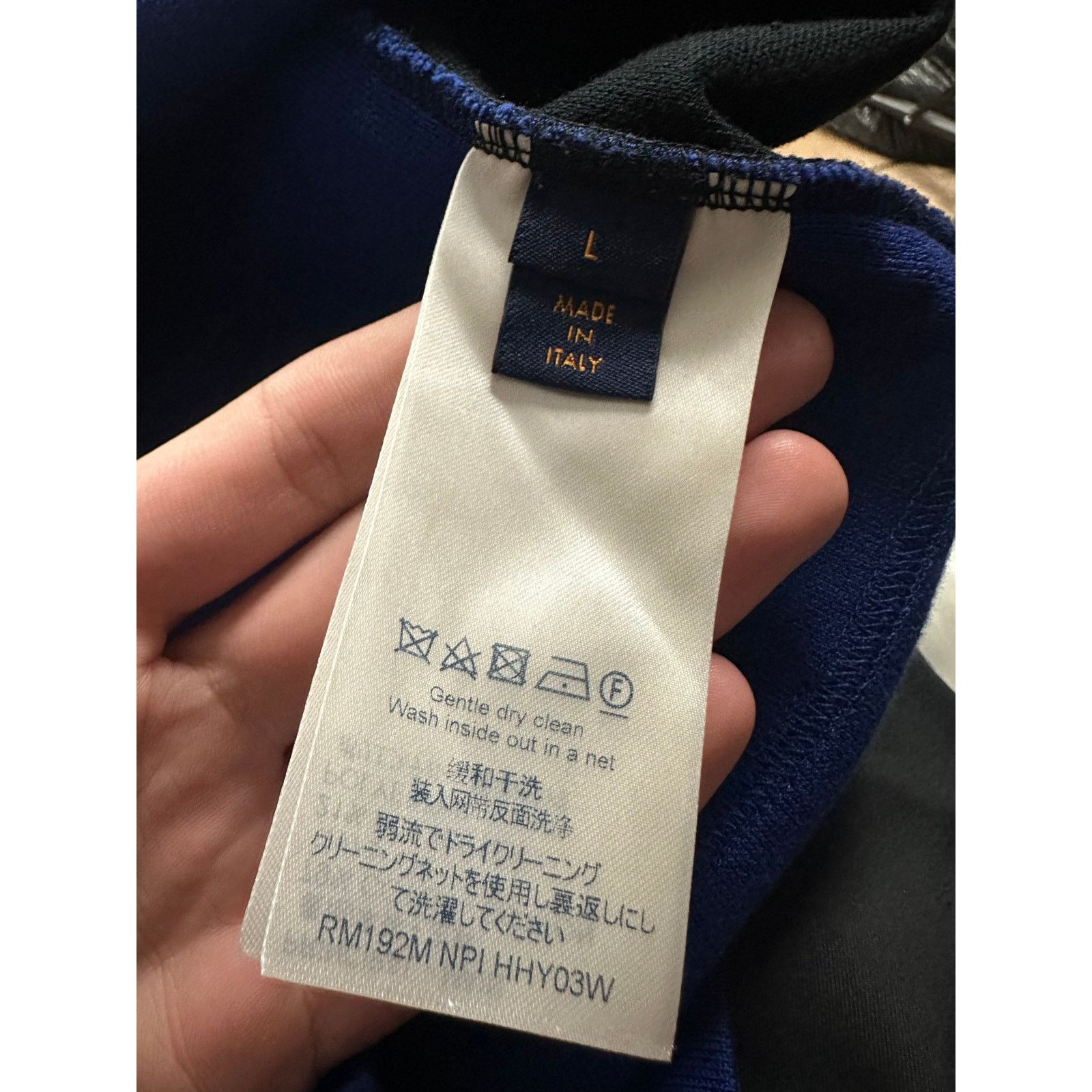 Louis Vuitton LV Quarter Zip Shirt Black Blue Used Large Size US L / EU 52-54 / 3 - 5 Thumbnail