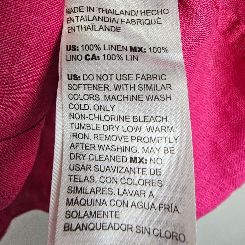 Chicos Chicos Womens Linen Tunic Size 12 Lagenlook Resortwear Beach Size XL / US 12-14 / IT 48-50 - 7 Thumbnail