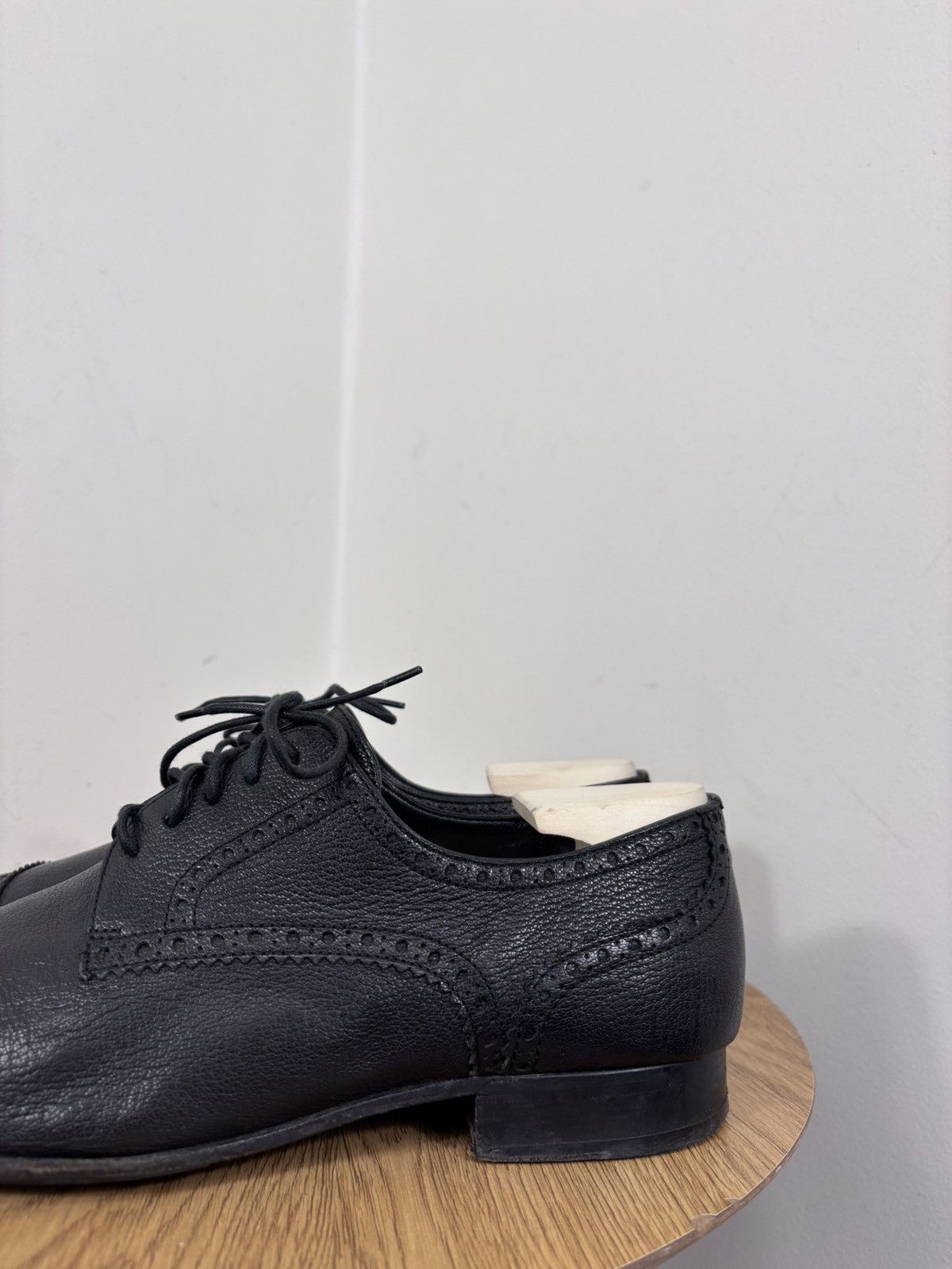 Bally Bally Daniell Men’s Black Grained Leather Brogue Derby Shoes Size US 9 / EU 42 - 10 Thumbnail