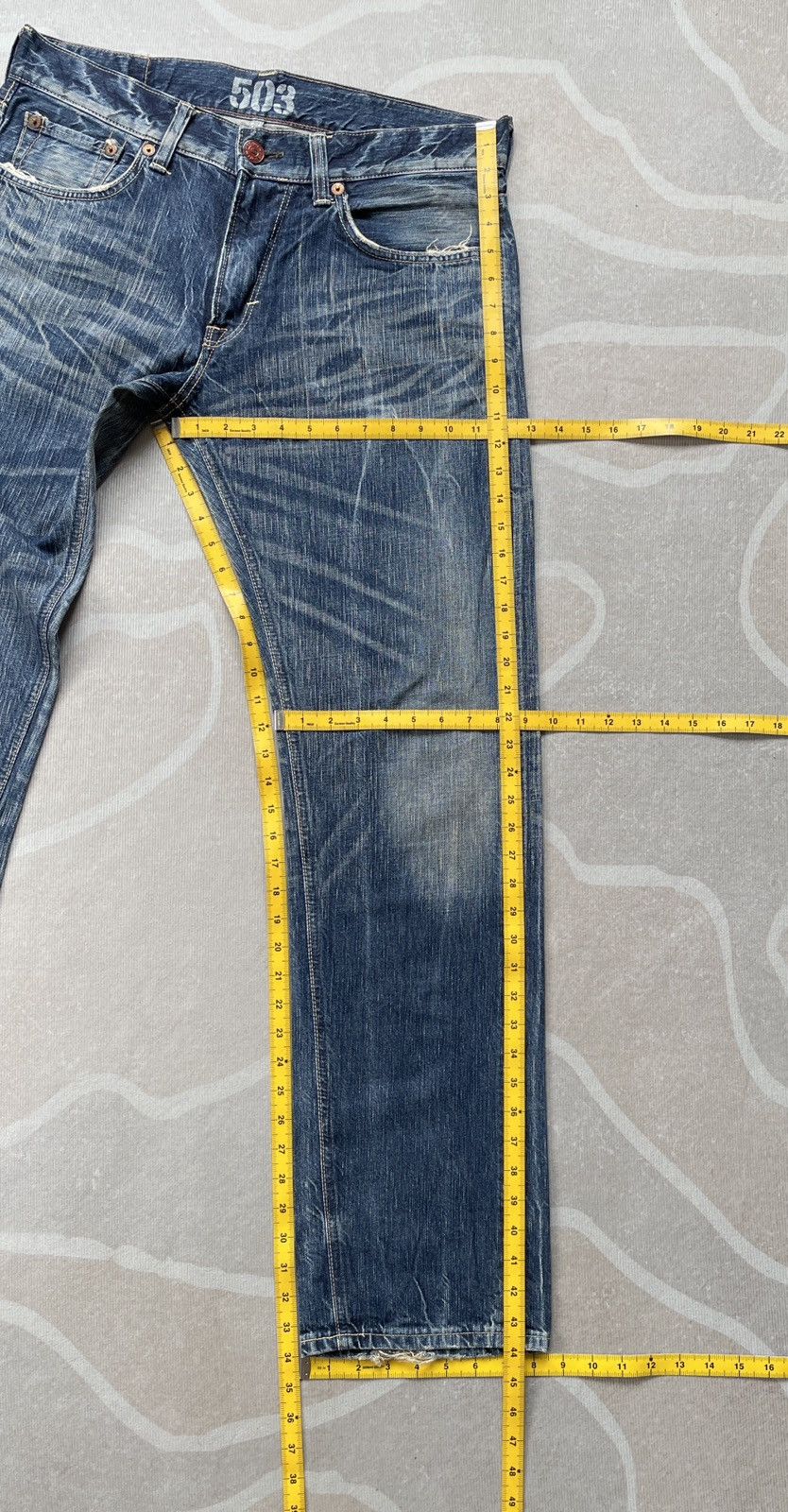 Edwin Edwin 503 Blue Trip Jeans Size US 36 / EU 52 - 16 Thumbnail