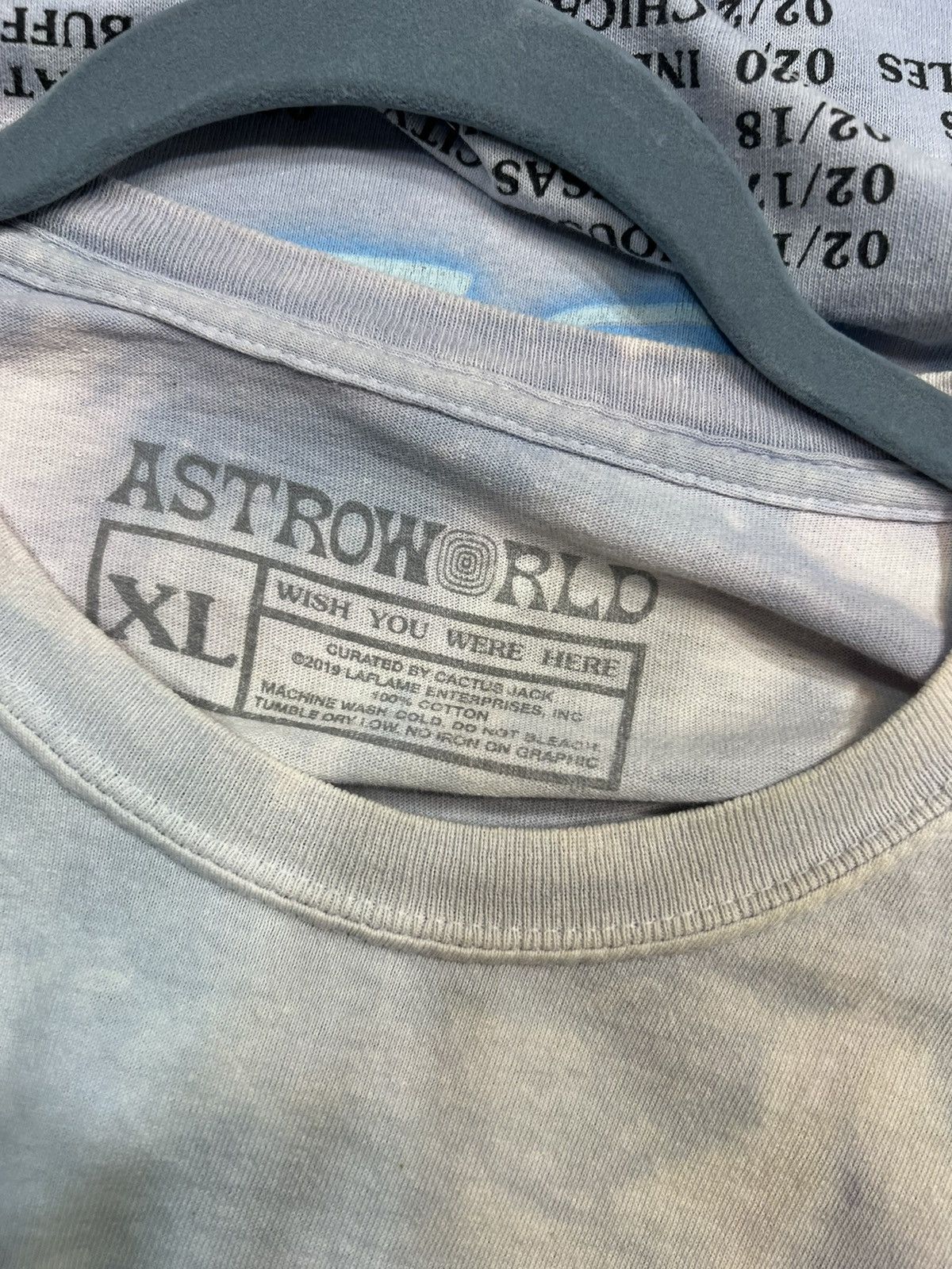 Travis Scott Astroworld Tour Travis Scott Tee Sky Blue Size US XL / EU 56 / 4 - 1 Thumbnail
