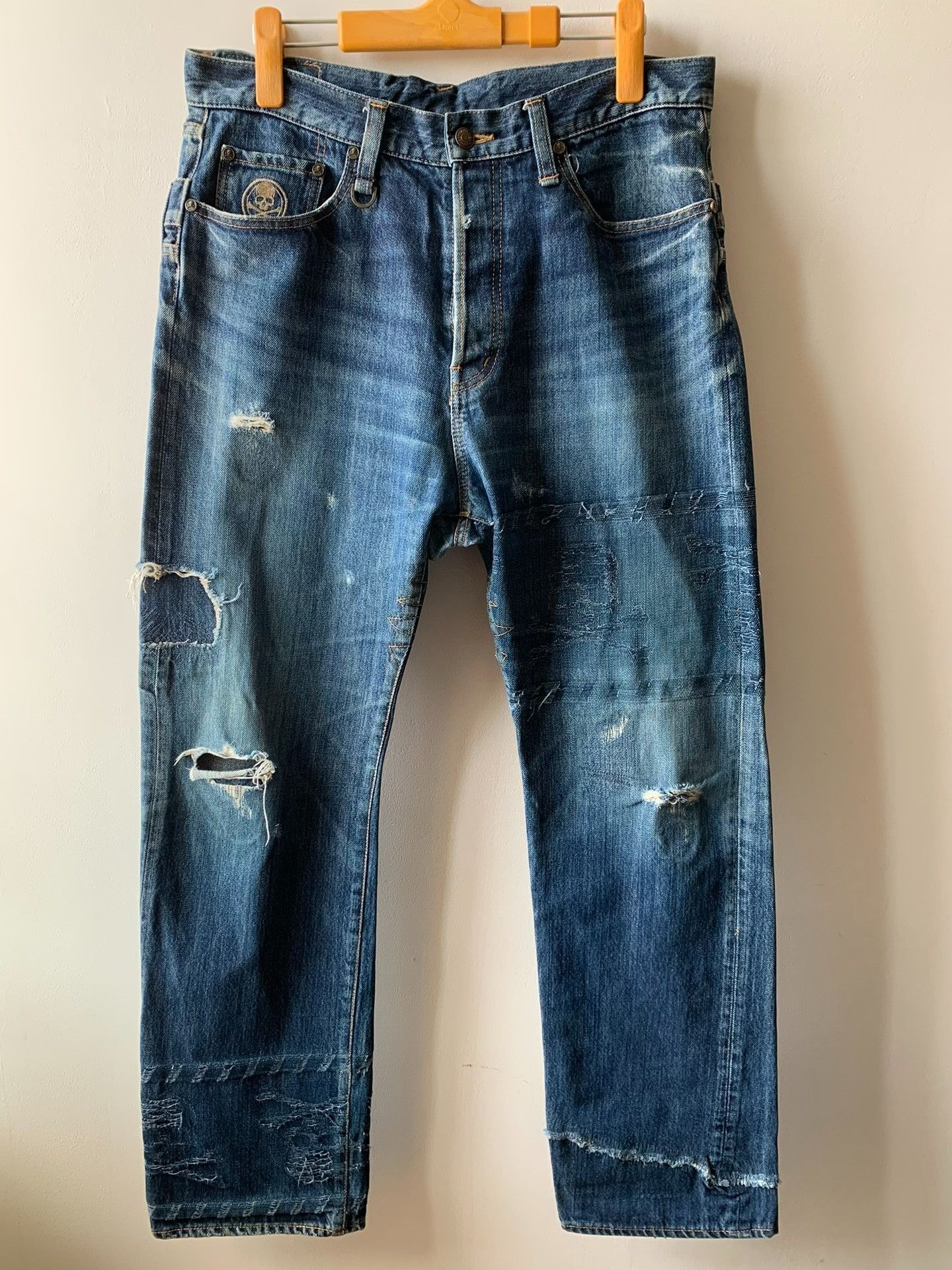 Mastermind Japan mastermind Japan Blue Shadow Dual Waist Jeans Size US 34 / EU 50 - 1 Thumbnail