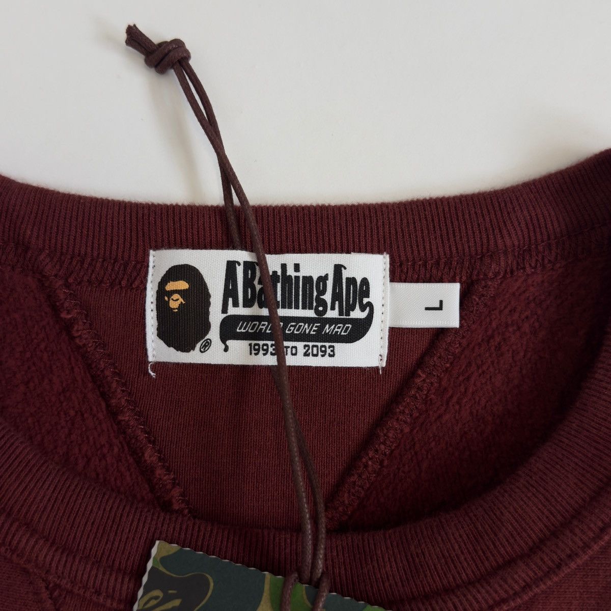 Bape Bape Bapesta Crewneck Burgundy 2022 Size US L / EU 52-54 / 3 - 7 Thumbnail