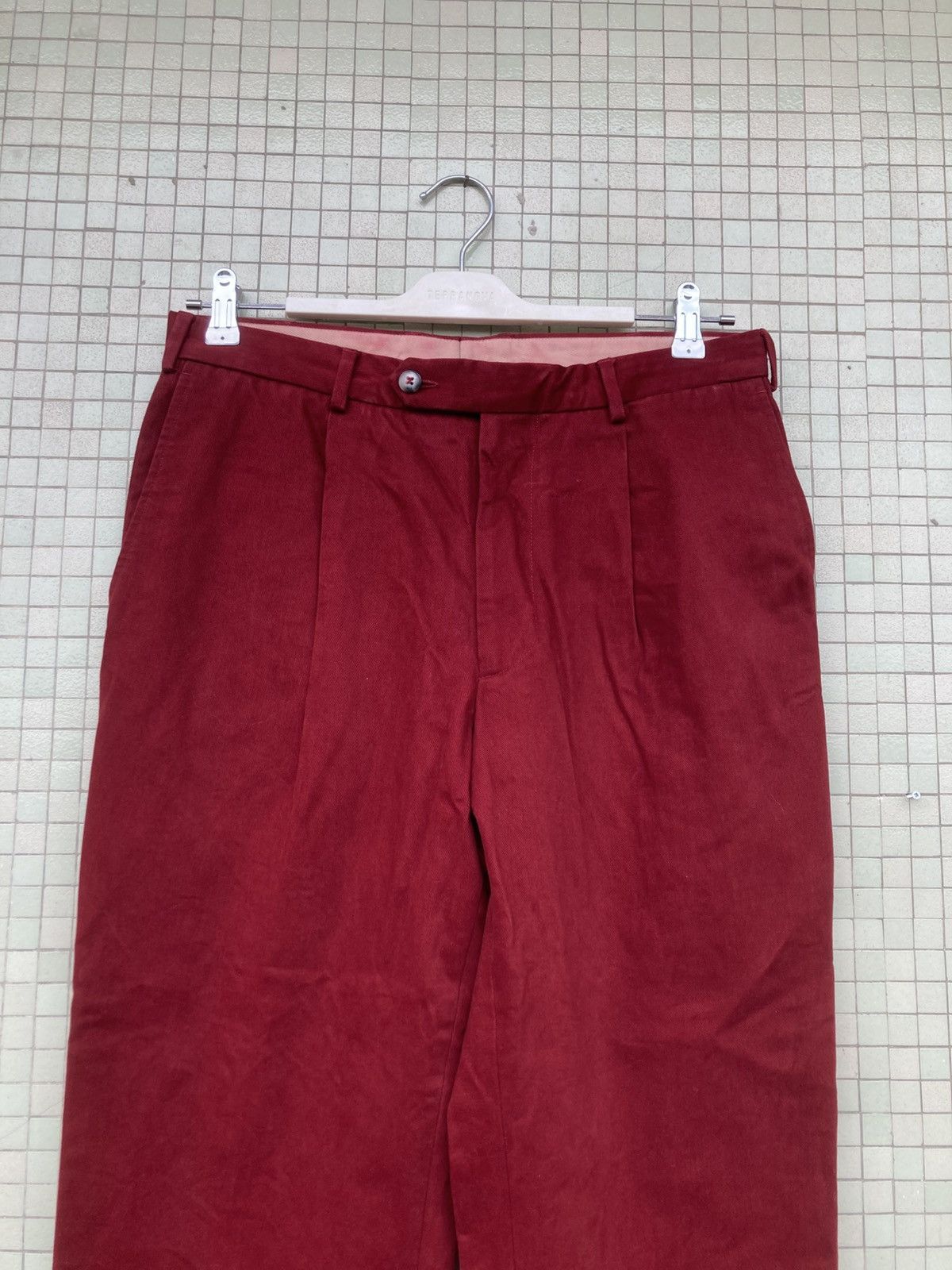 Burberry Burgundy Burberry London chino pants Size US 33 - 1 Thumbnail